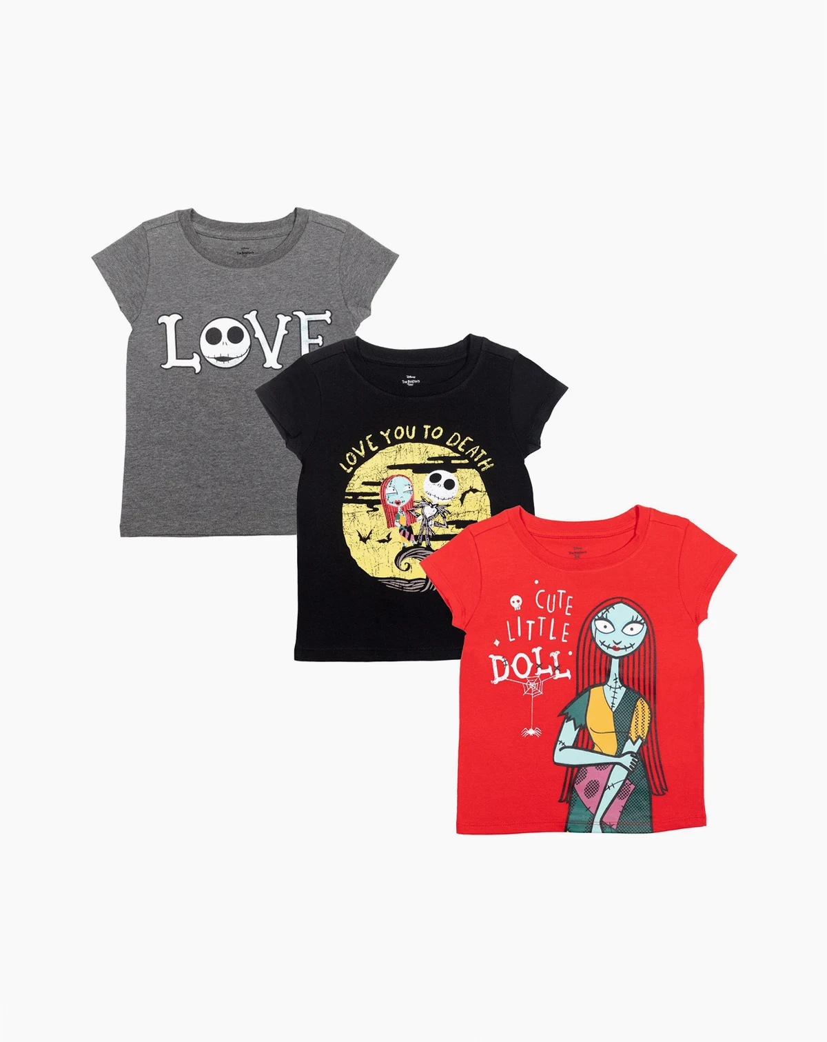 Toddler Girls Disney Jack Skellington Sally 3 Pack T-Shirt