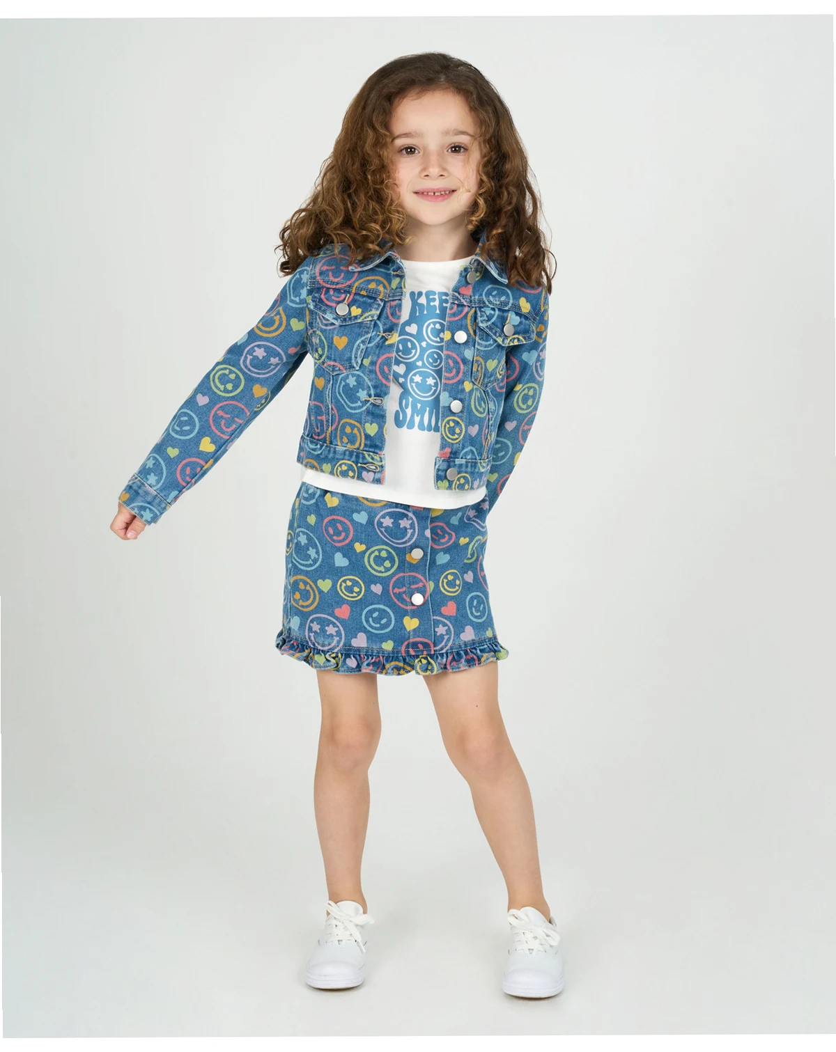 Girls' 4T-6X T-Shirt, Skirt, and Jacket, 3-Piece Set