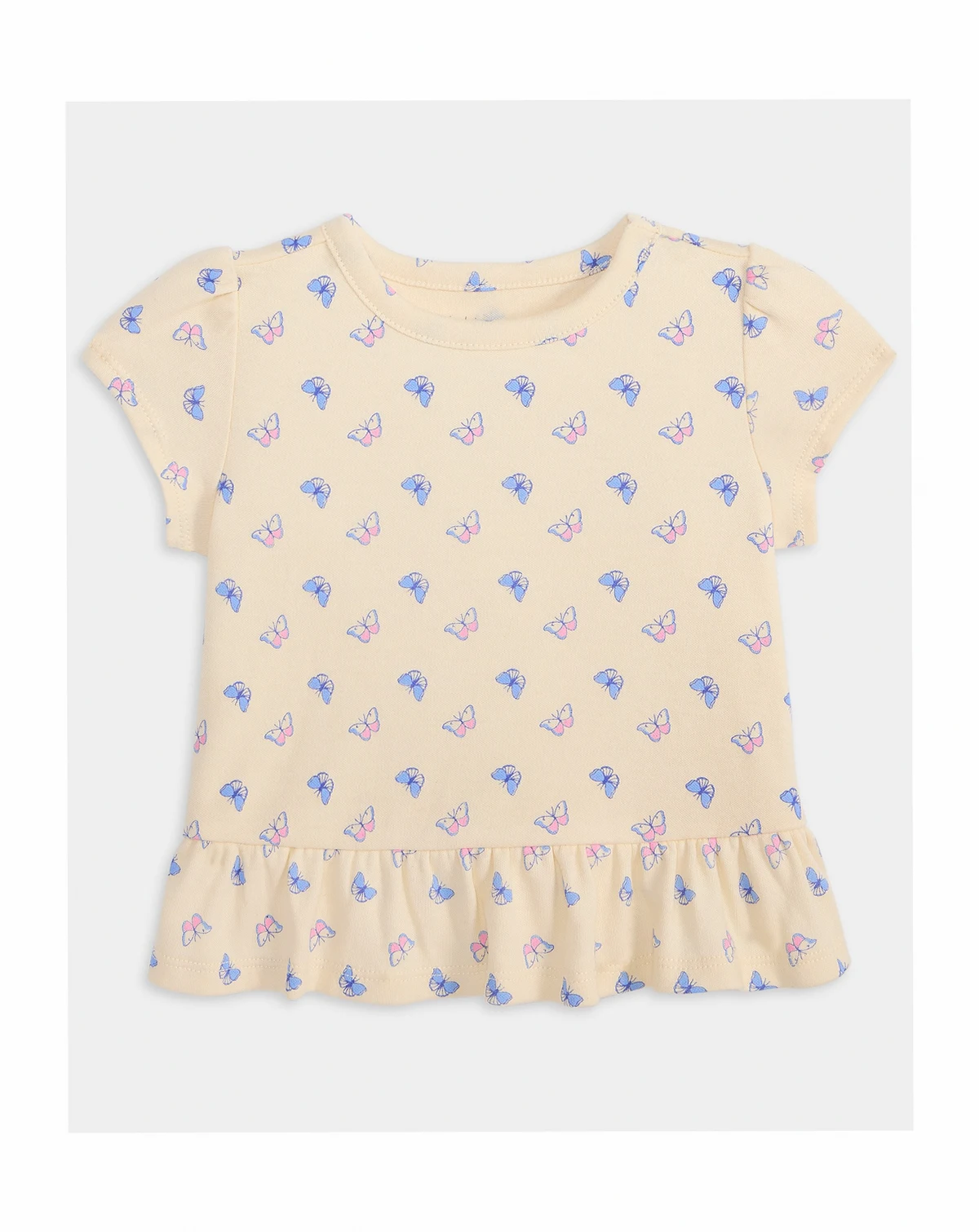 Toddler Girls' 2T-4T Mix and Match Butterfly-Print Peplum T-Shirt, Macy's Exclusive