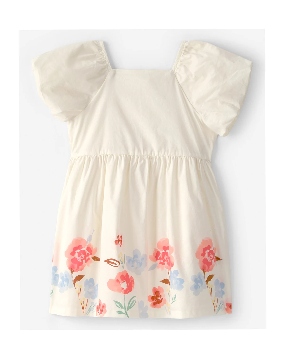 Girls' Toddler 2T-5T Puff-Sleeve Floral Dress