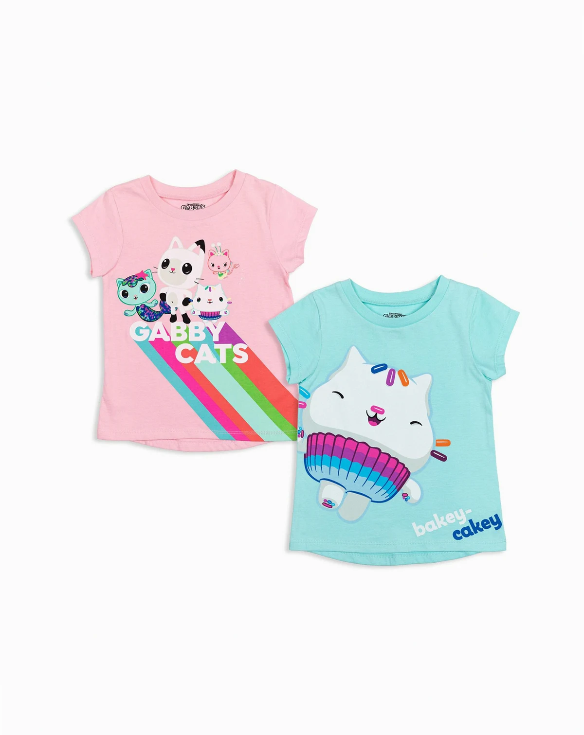 Dreamworks Gabbys Dollhouse Girls 2 Pack T-Shirts Toddler |Child Girls