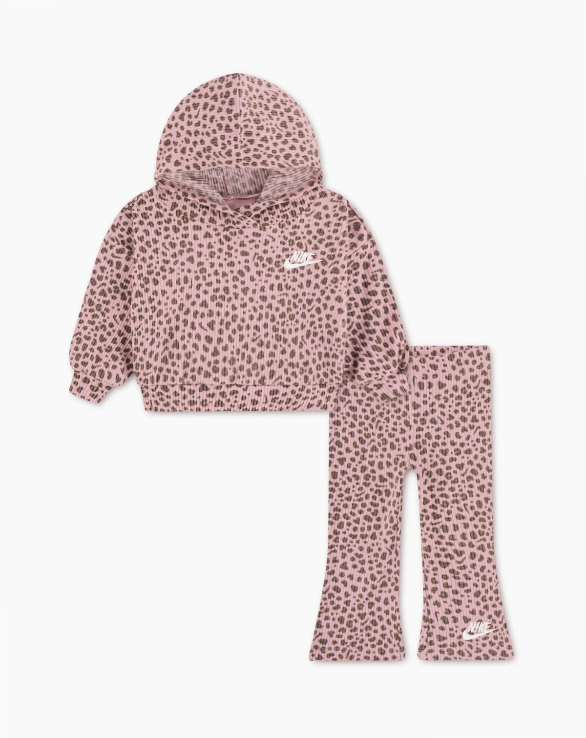 Girls' 2T-6X Animal Print Hoodie and Flared Pants, 2-Piece Set