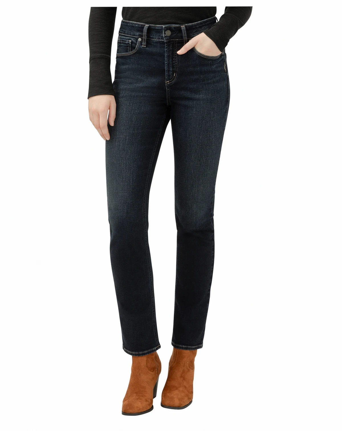 Women's Avery High Rise Curvy Fit Straight Leg Jeans