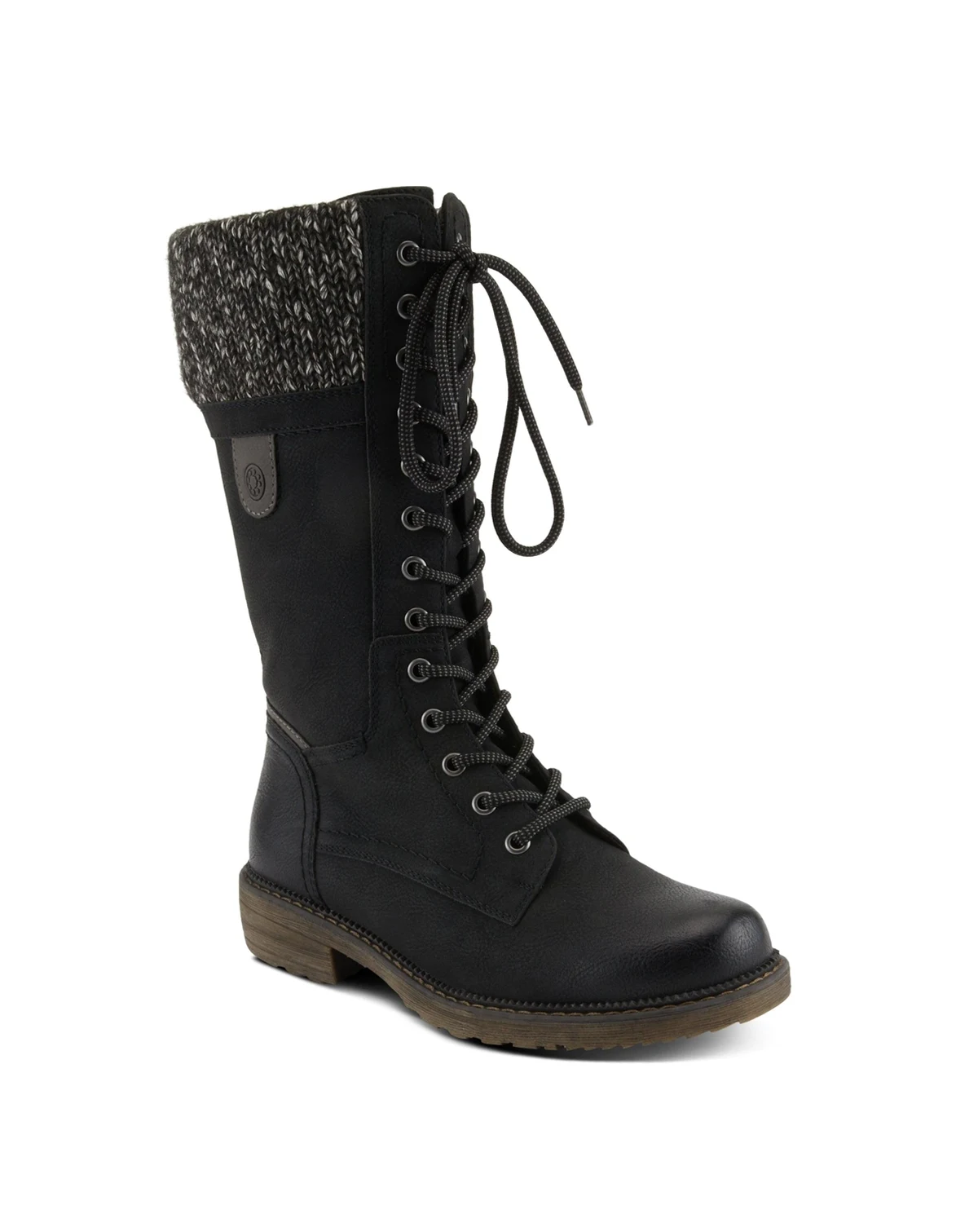 Yosemite Water-Resistant Winter Boots with Sweater Trim and Lace-Up Detail