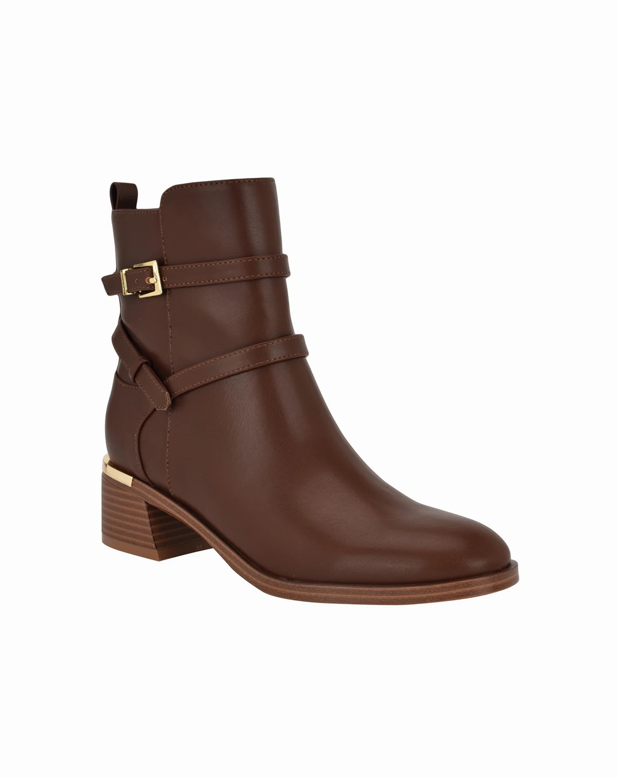 Women's Jasen Buckle Strap Block Heel Booties