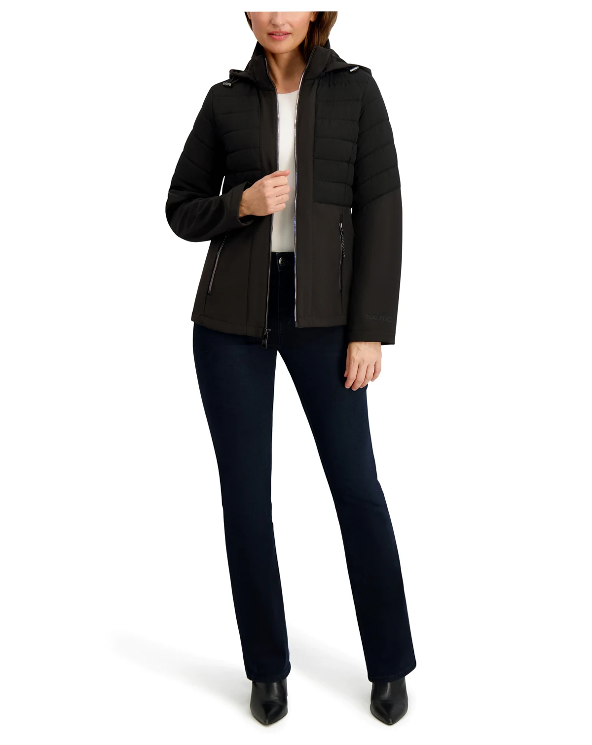 Women's Fleece-Lined Hooded Softshell Coat