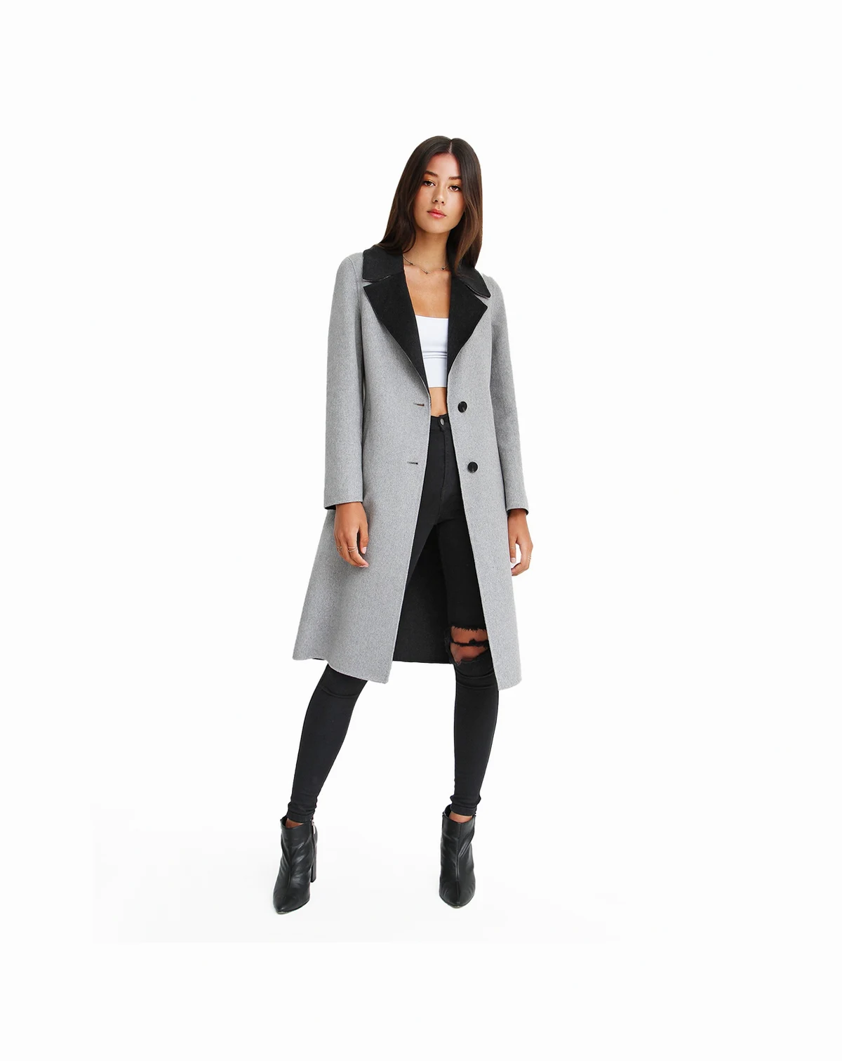Women's Lexington Two Tone Wool Blend Coat