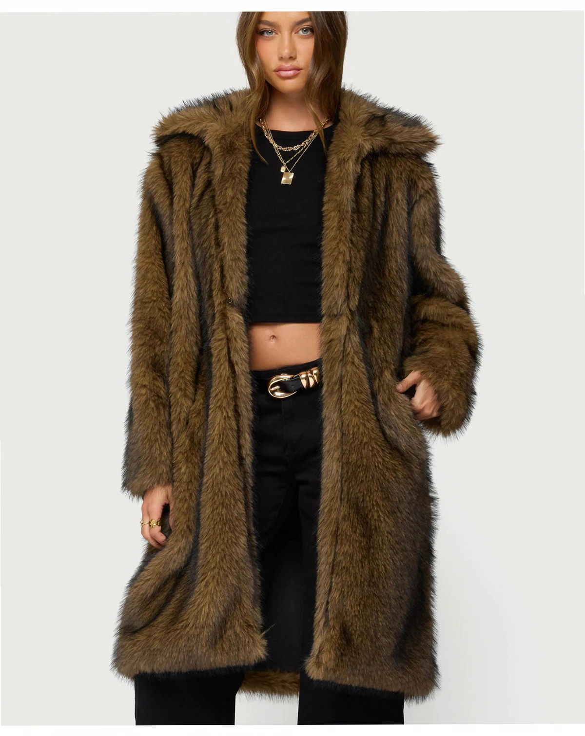 Women's Saphira Oversized Faux Fur Maxi Coat
