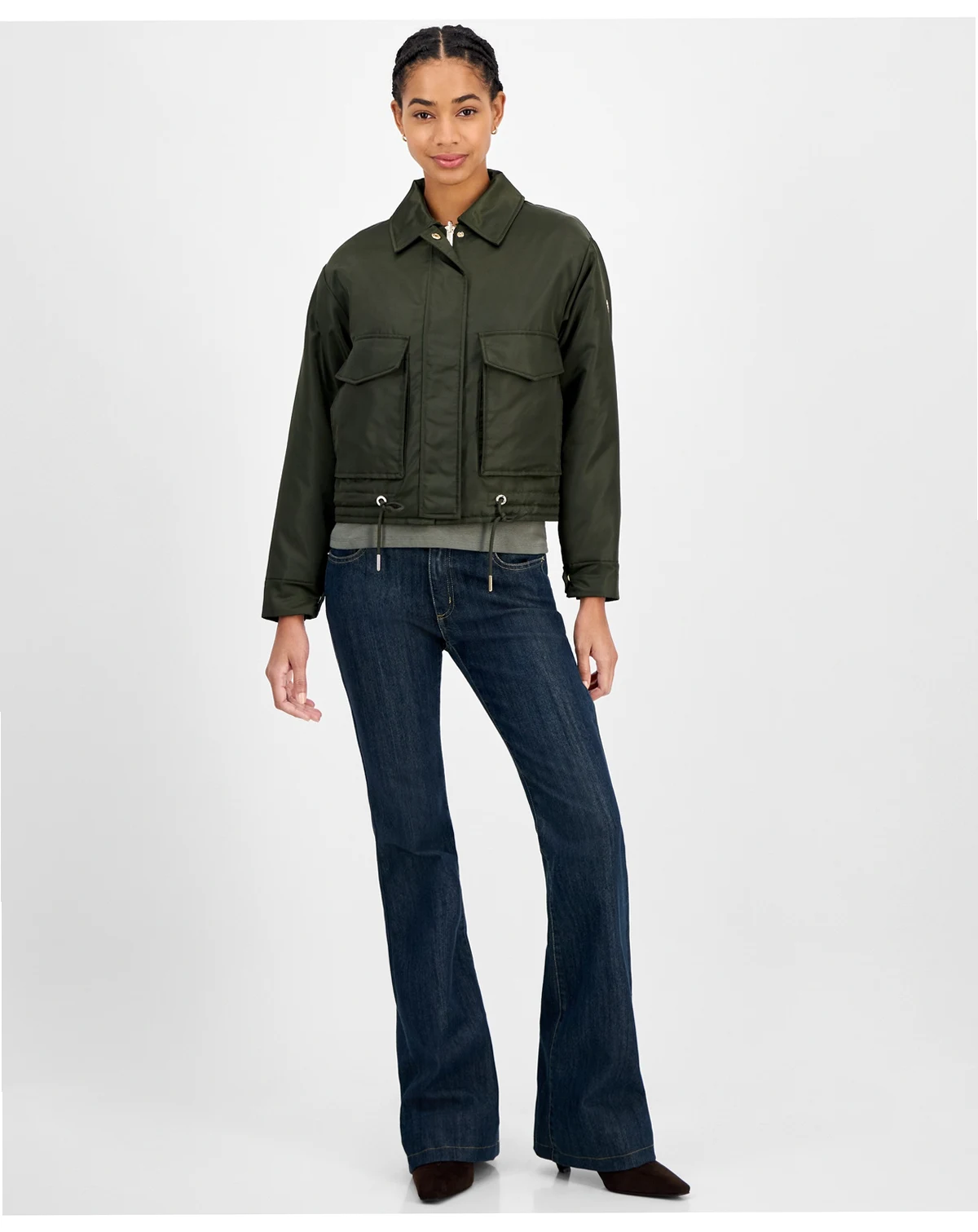 MICHAEL Women's Reversible Bomber Barn Jacket