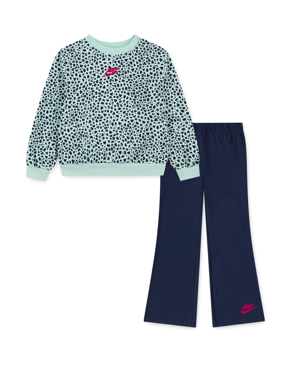 Girls' 2T-6X Kick Flare Printed Top and Leggings, 2-Piece Set