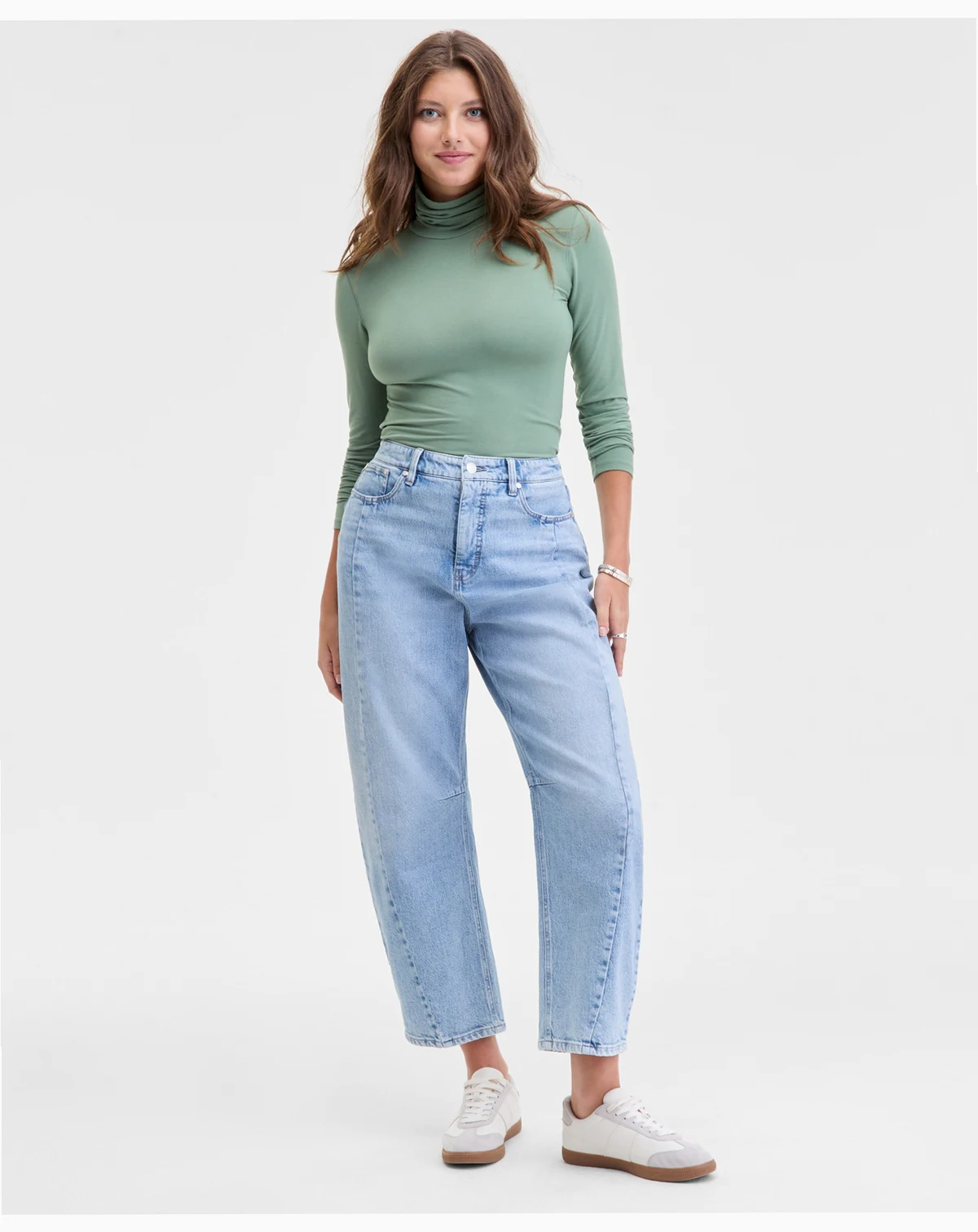Women's Cropped High-Rise Barrel-Leg Jeans, Macy's Exclusive