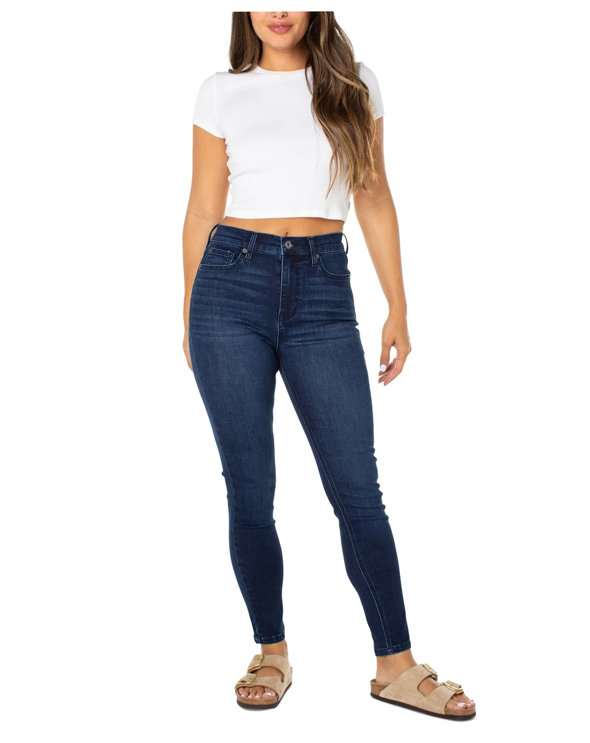 Juniors' High-Rise Ankle Skinny Jeans