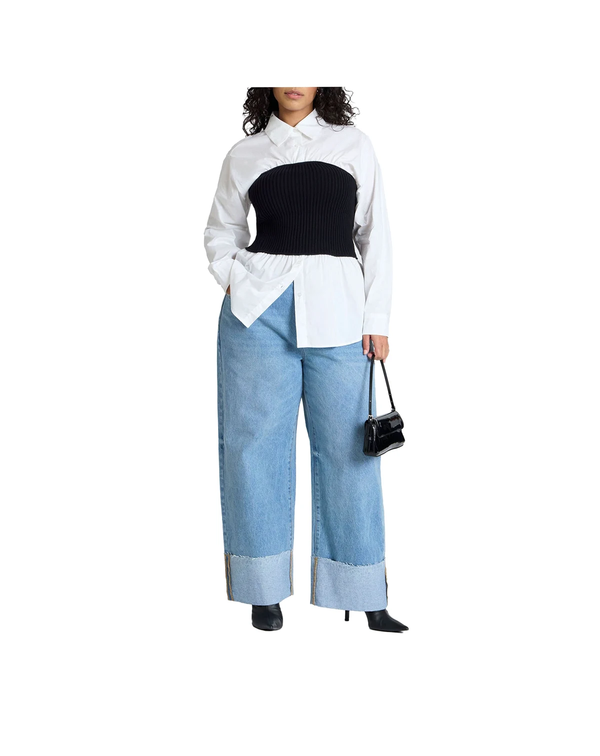 Women's Plus Size Tall Cuff Jean