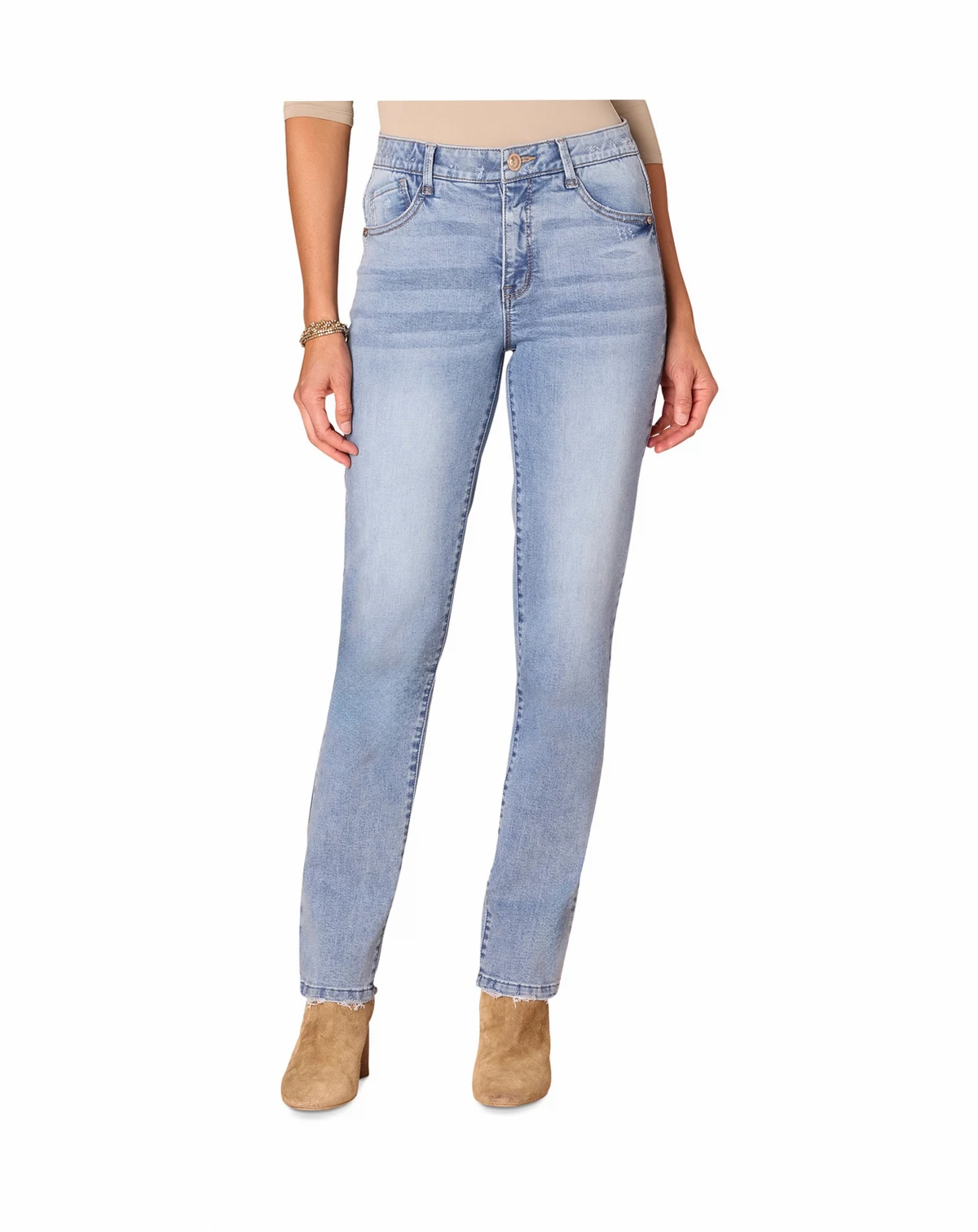 Women's High-Rise Ab-Solution Straight-Leg Jeans