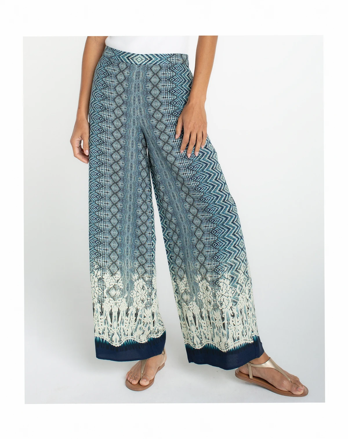 Women's Mid Rise Palazzo Pants