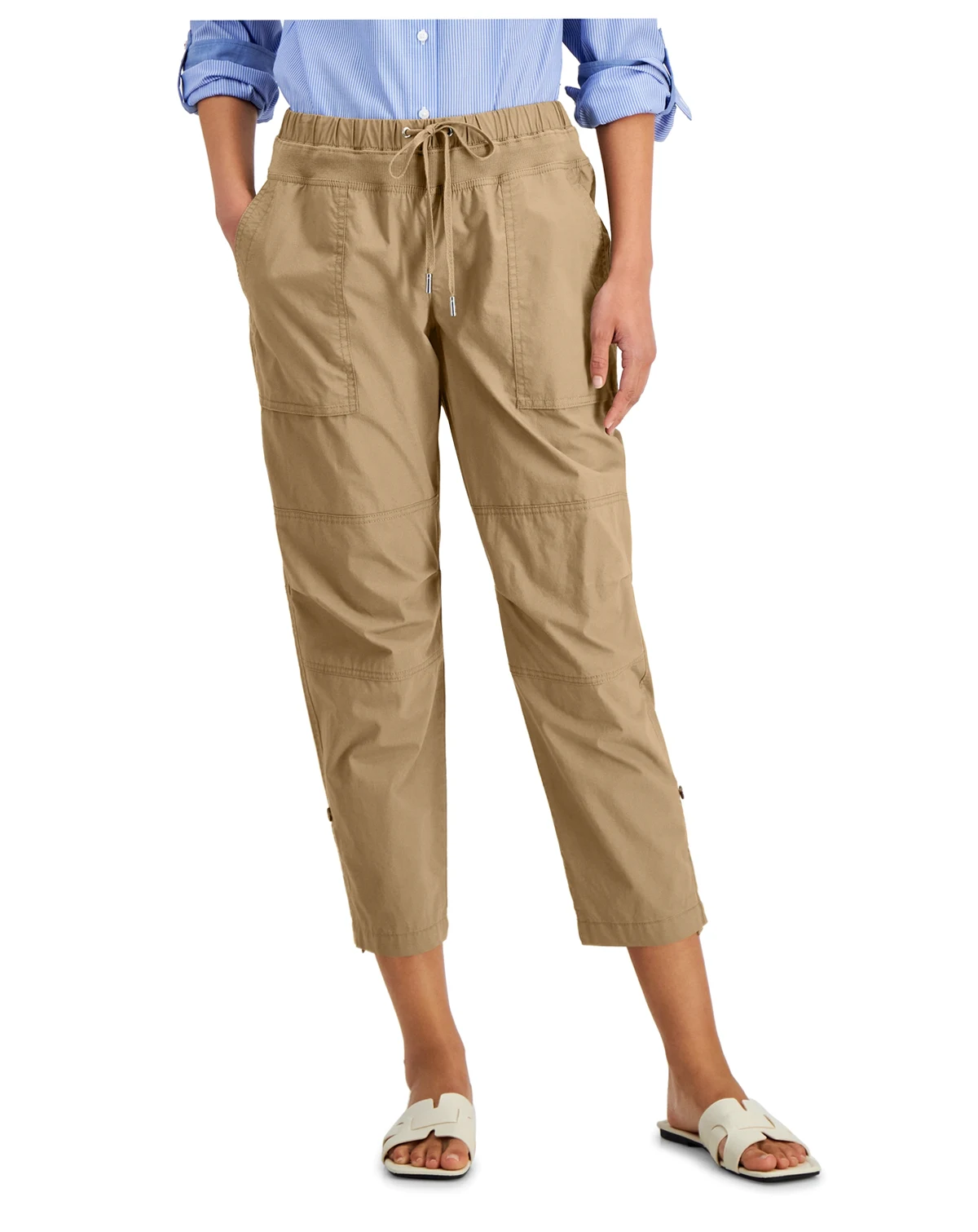 Jeans Women's Cotton Roll-Tab Utility Pants