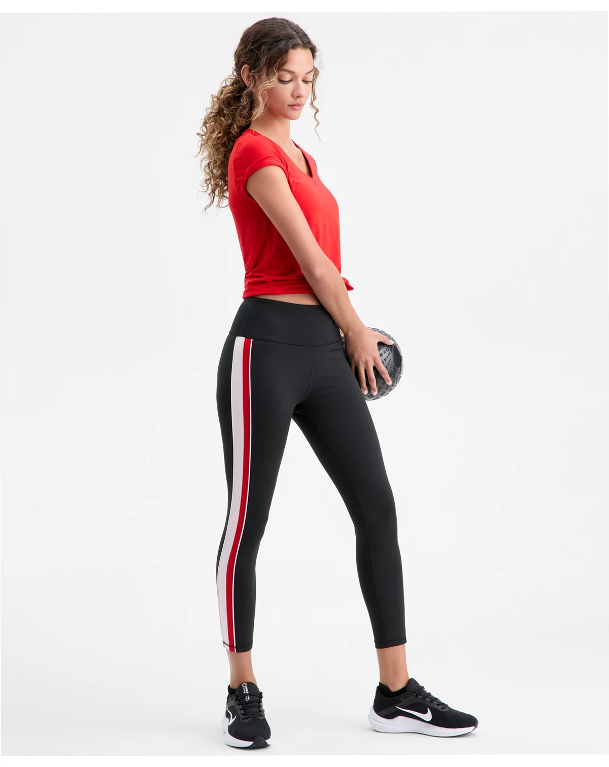 Women's Side-Stripe Compression Leggings, Macy's Exclusive