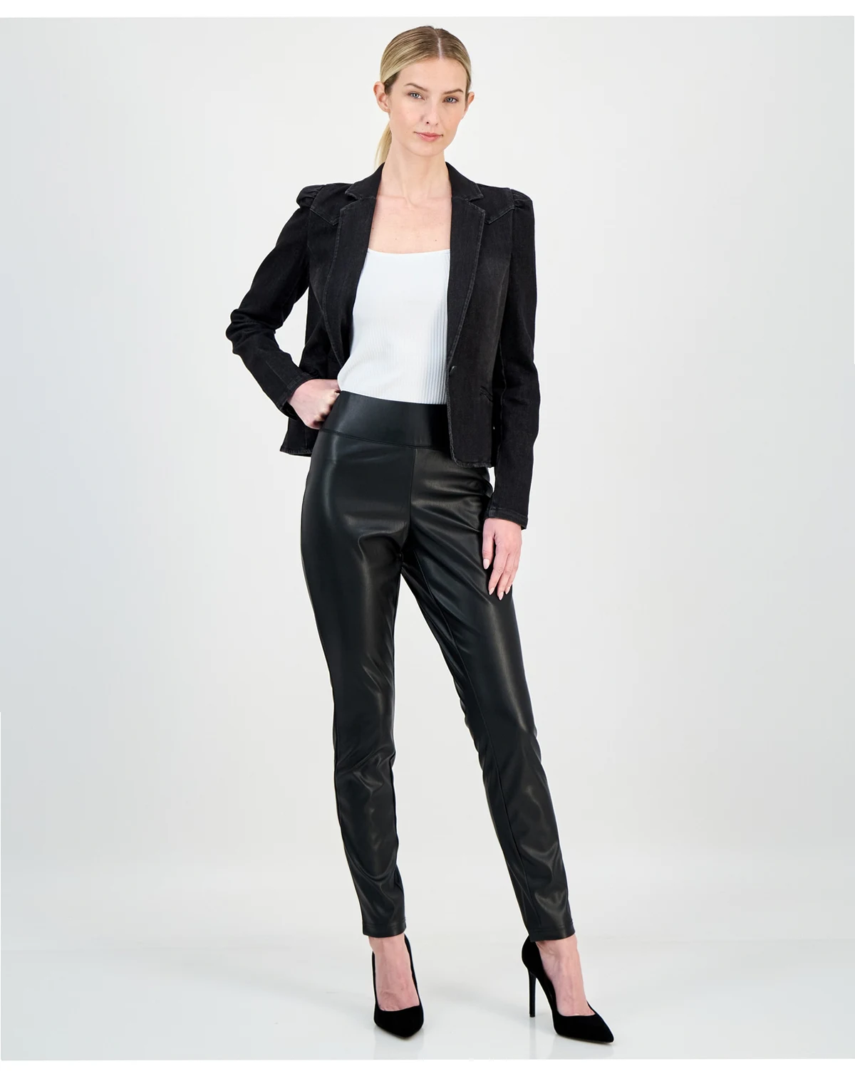 Women's Faux-Leather Leggings, Created for Macy's