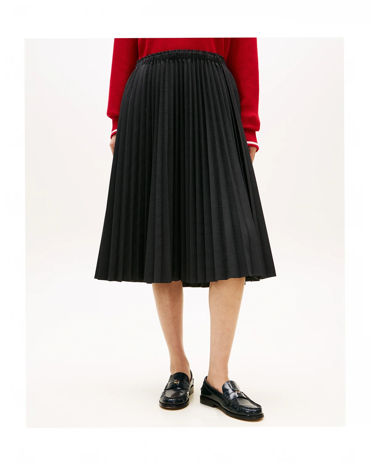 Women's Check Pleated Skirt