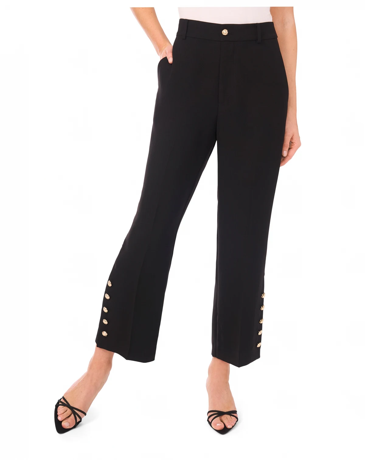 Women's Cropped Straight Leg Tailored Pants