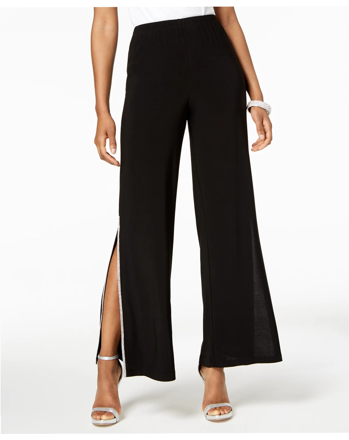 Sequined Wide-Leg Pants, Regular