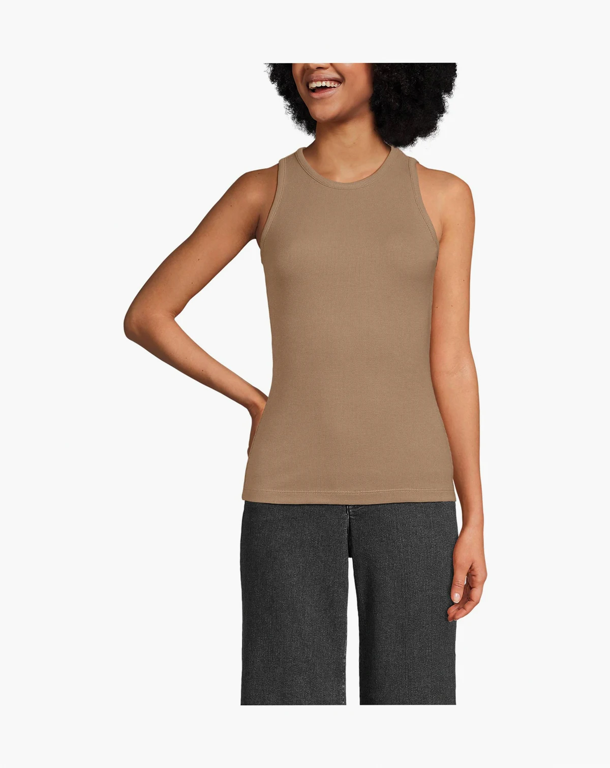 Women's Drapey Rib Fitted Tank Top