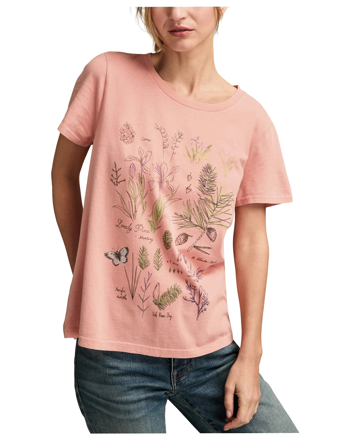 Women's Botanical Floral Crewneck T-Shirt