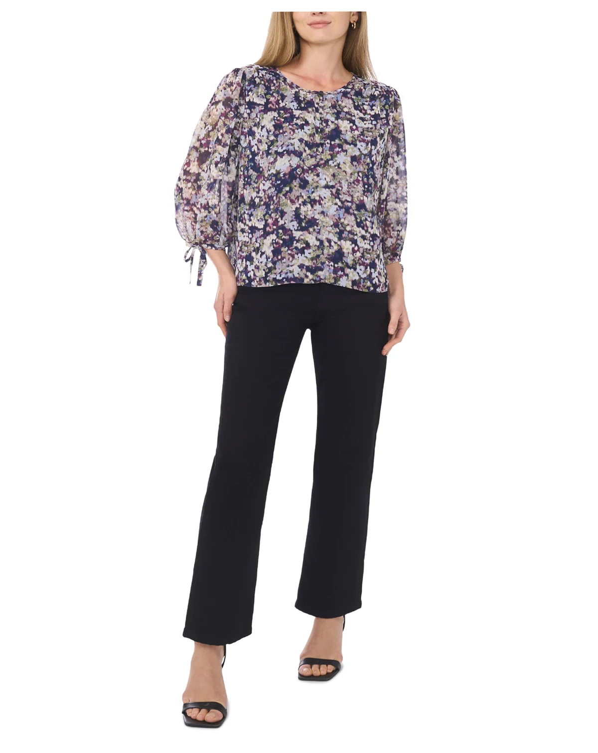 Women's Crewneck Tie-Sleeve Top