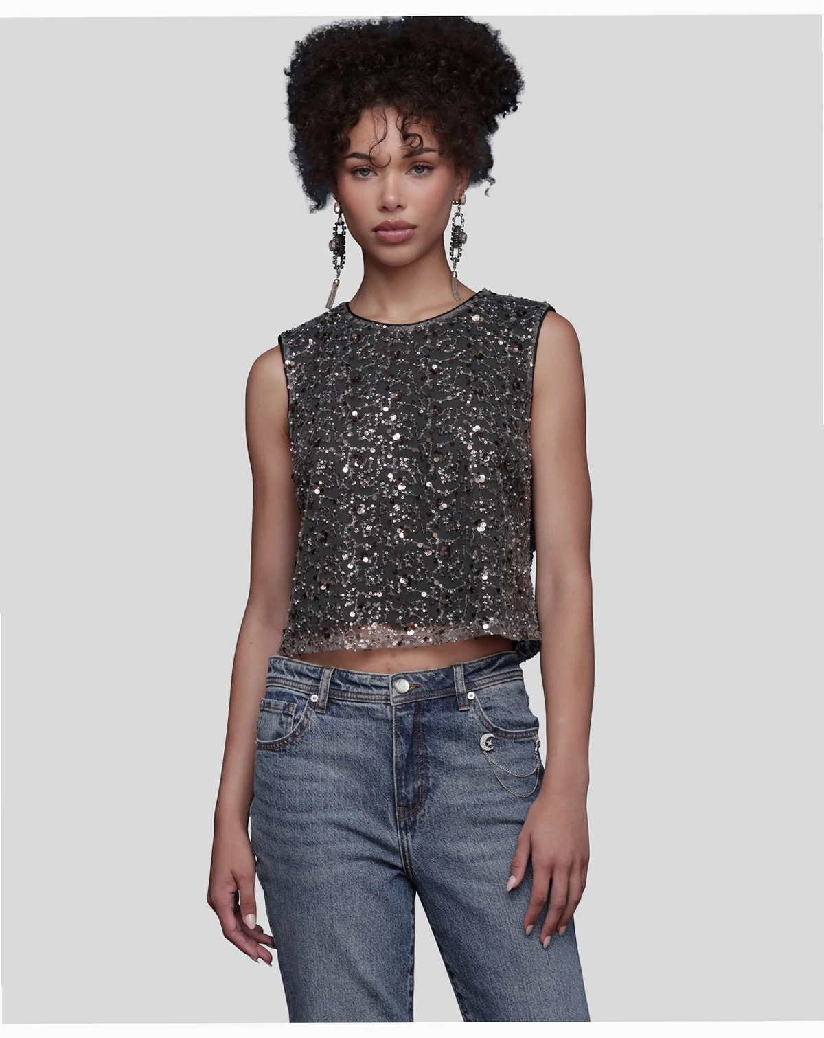 Embellished Sleeveless Top
