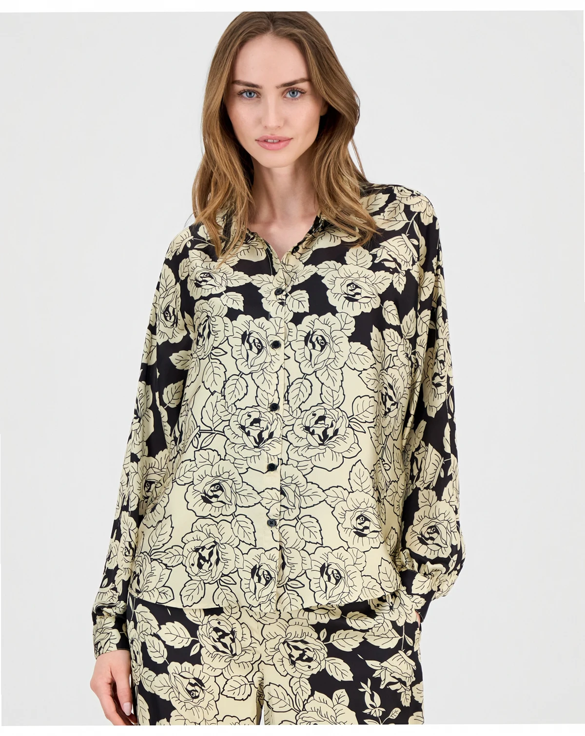 Women's Printed Dolman-Sleeve Blouse