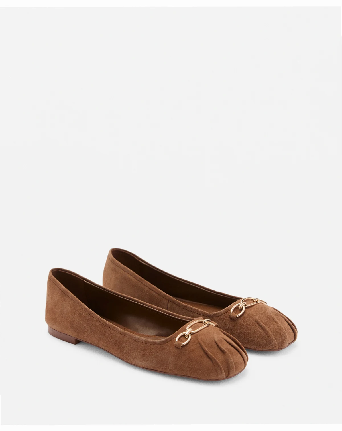 Women's Links Detail Leather Ballerina Shoes
