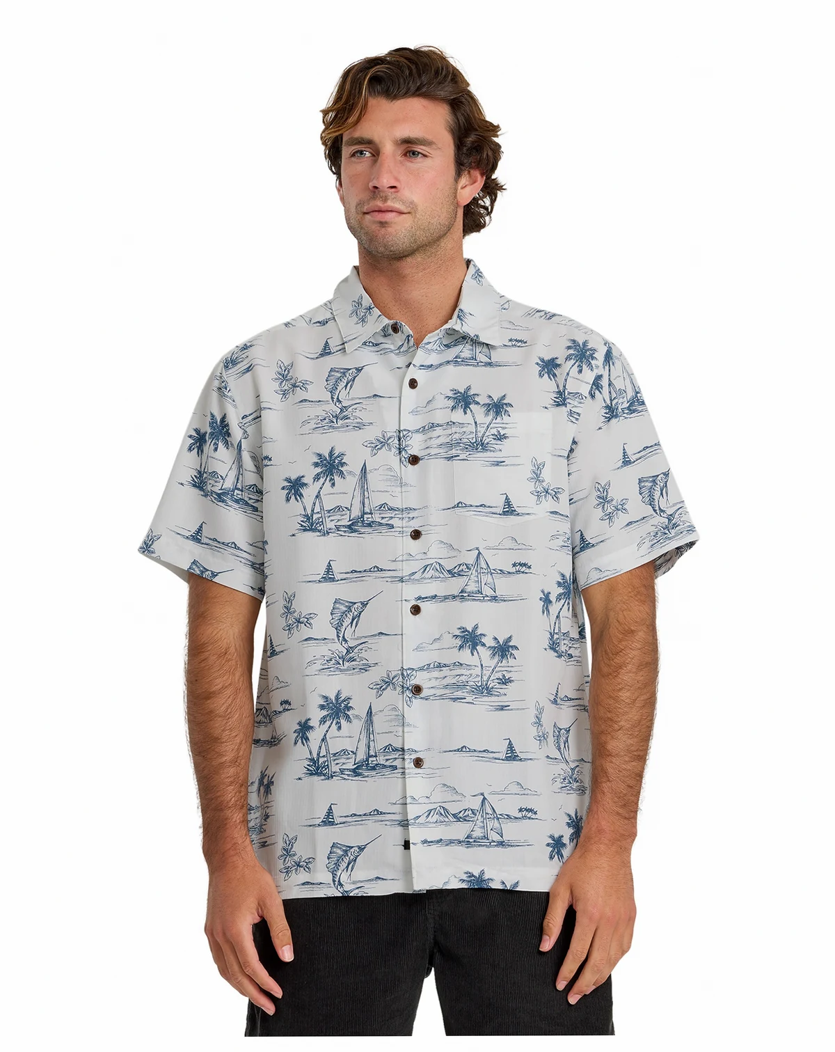 Quiksilver Men's Sail Away Short-Sleeve Shirt
