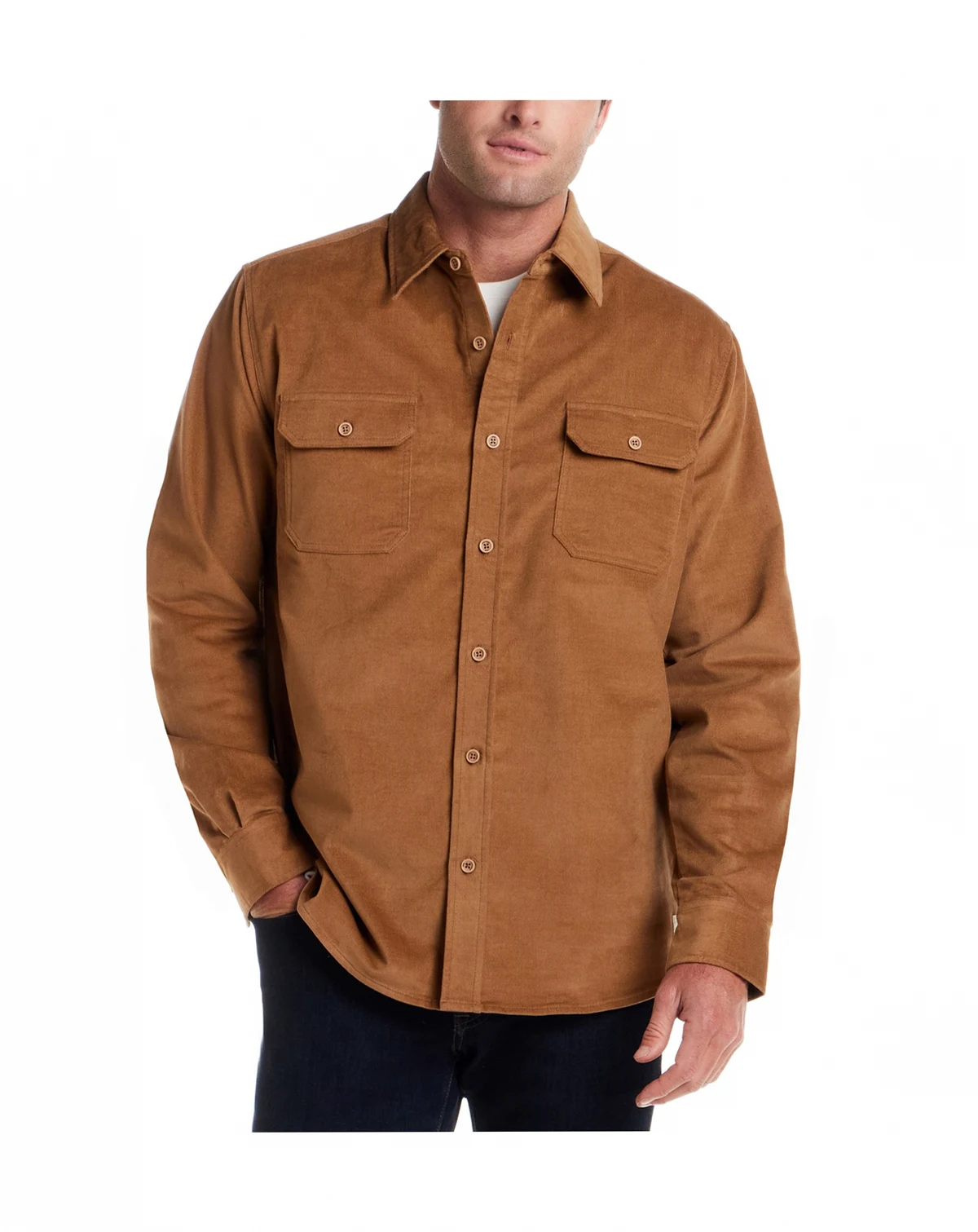 Men's Superfine Corduroy Long Sleeve Overshirt