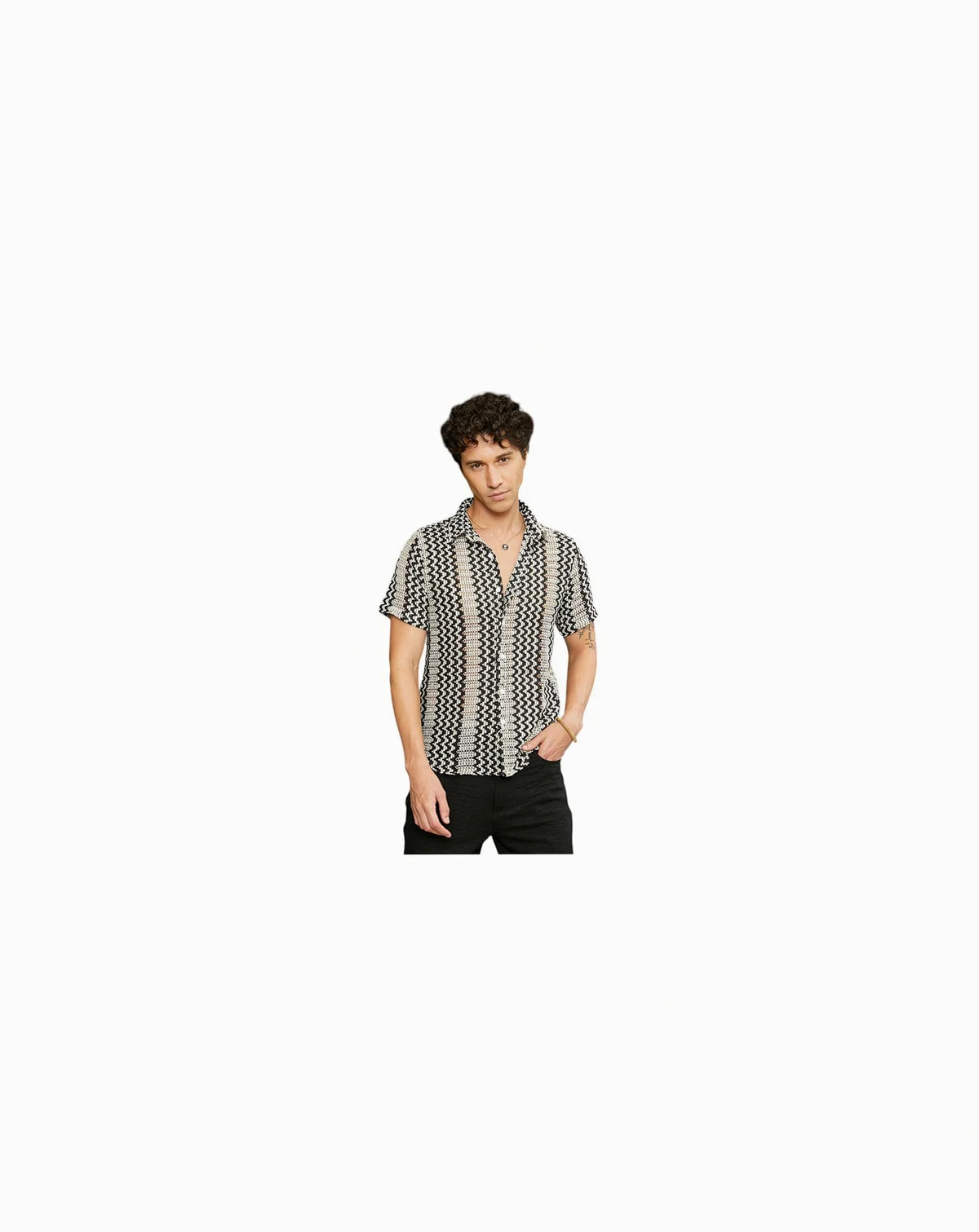 Men's Zigzag-Knit Shirt