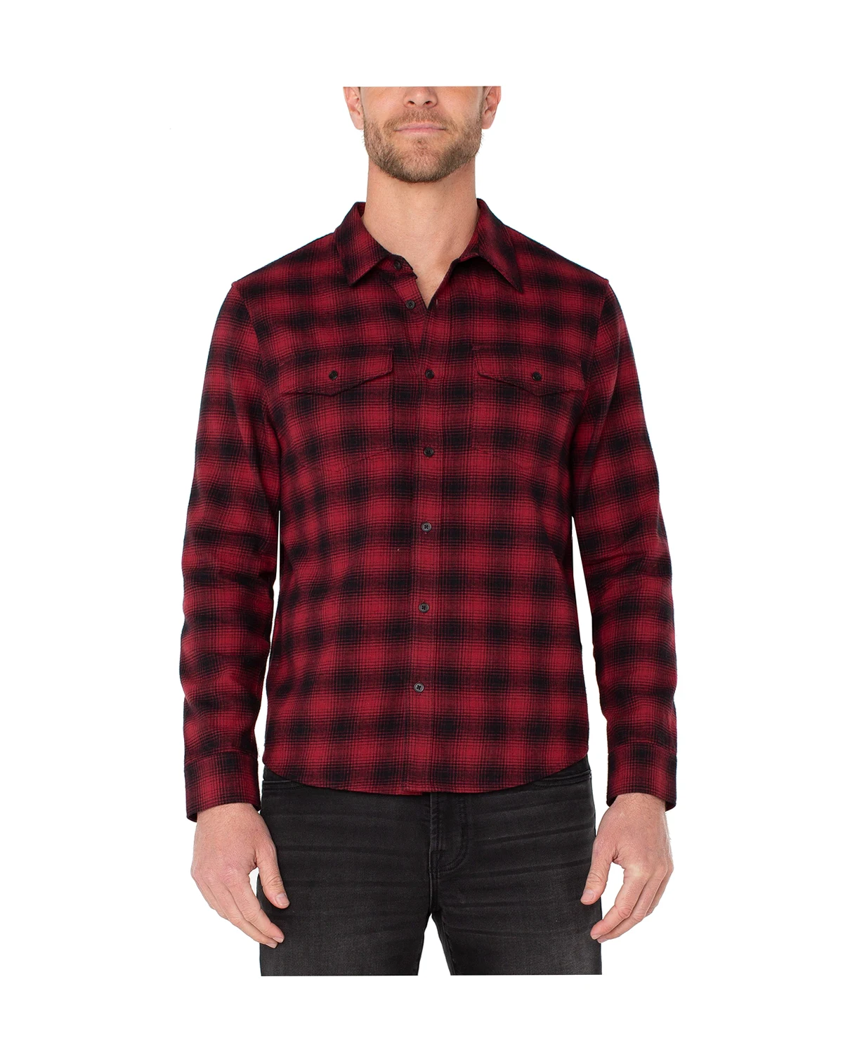 Men's Button-Up Plaid Shirt