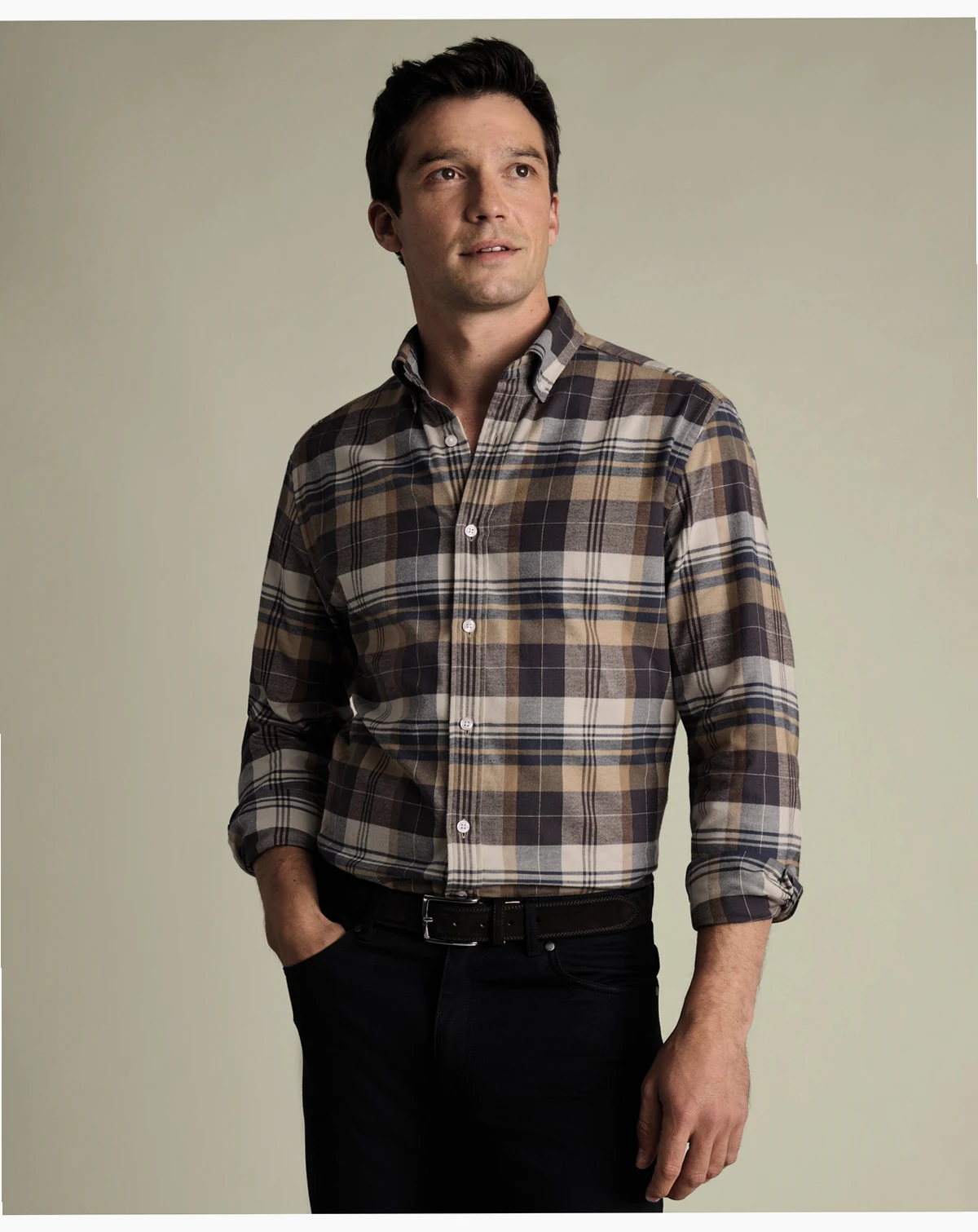 Men's Plaid Long-Sleeve Shirt