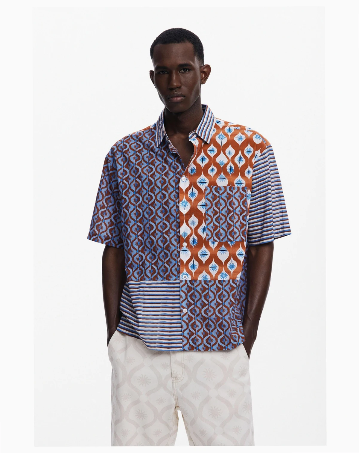 Men's Short-sleeve shirt with suns