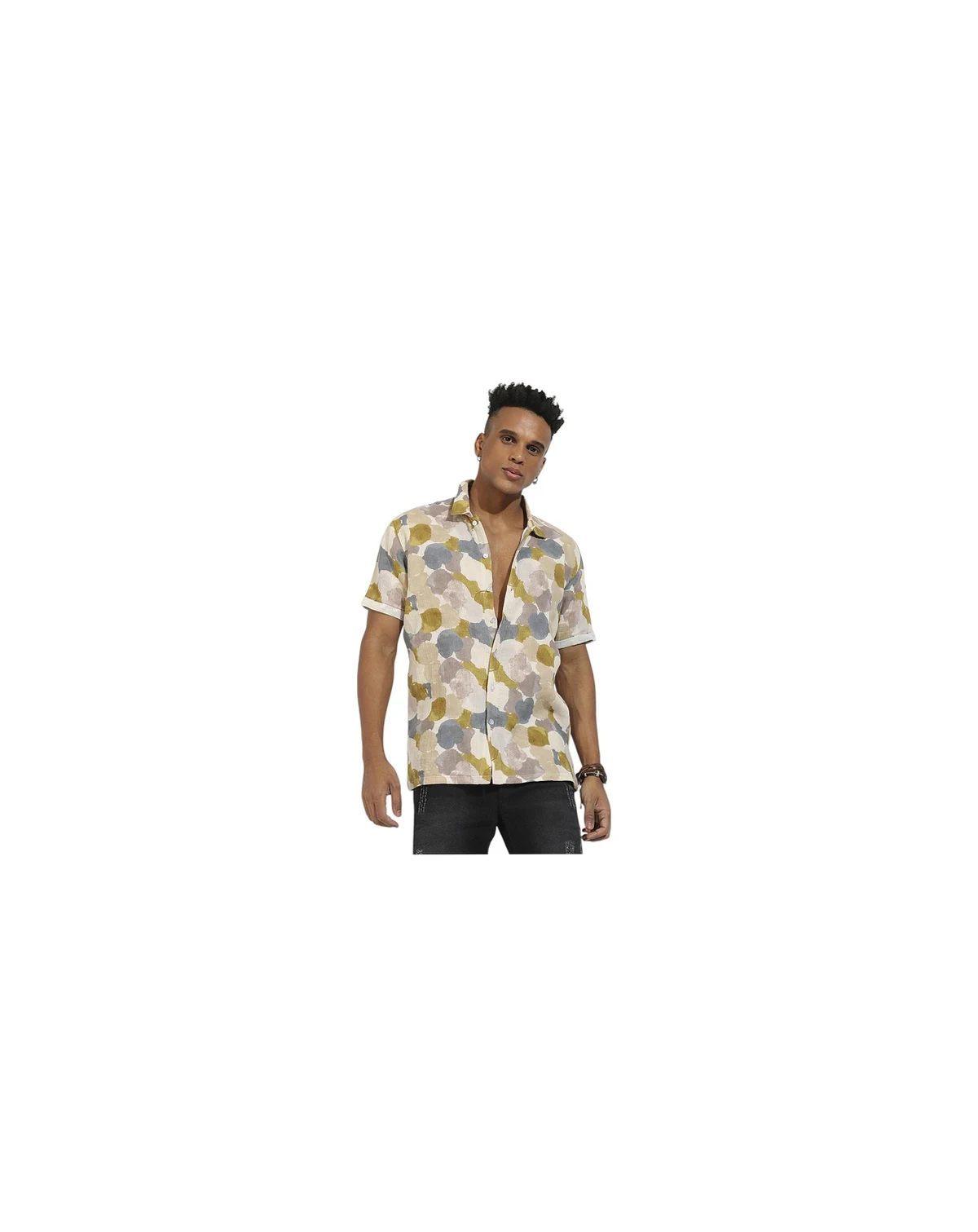 Men's Multicolour Abstract Print Shirt
