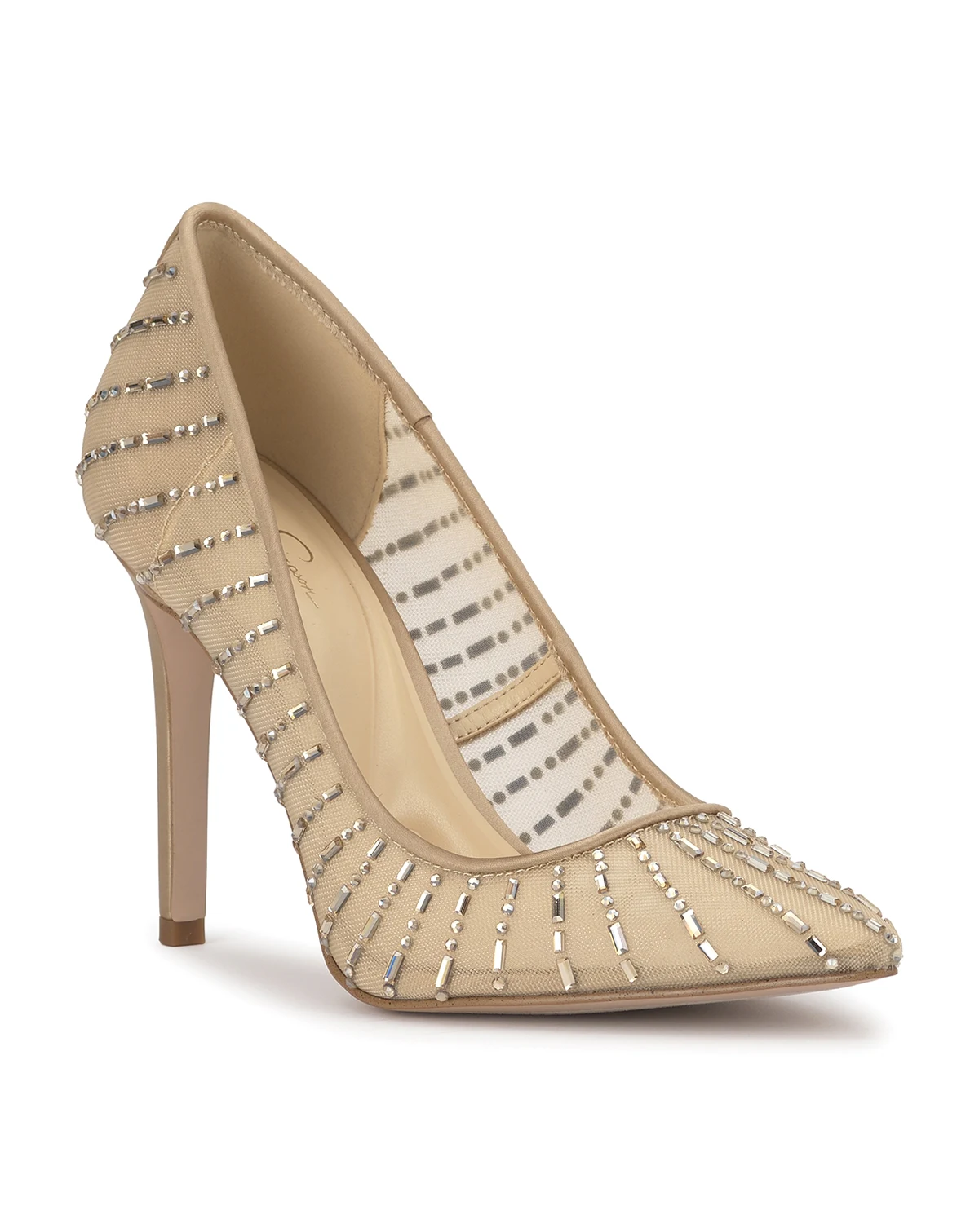 Women's Piviano Rhinestone Mesh Pumps