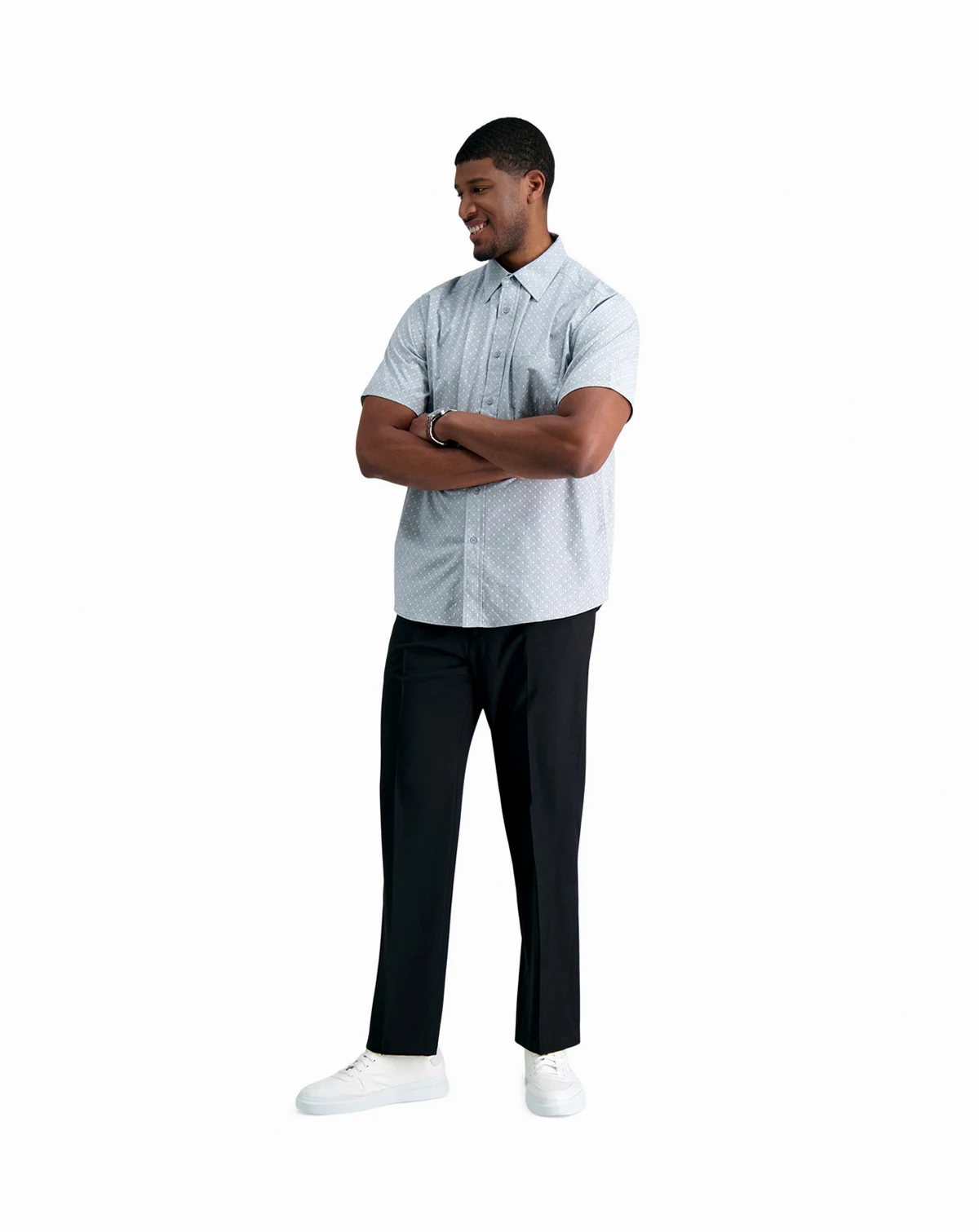 Men's Big & Tall Premium Comfort Stretch Classic-Fit Solid Flat Front Dress Pants