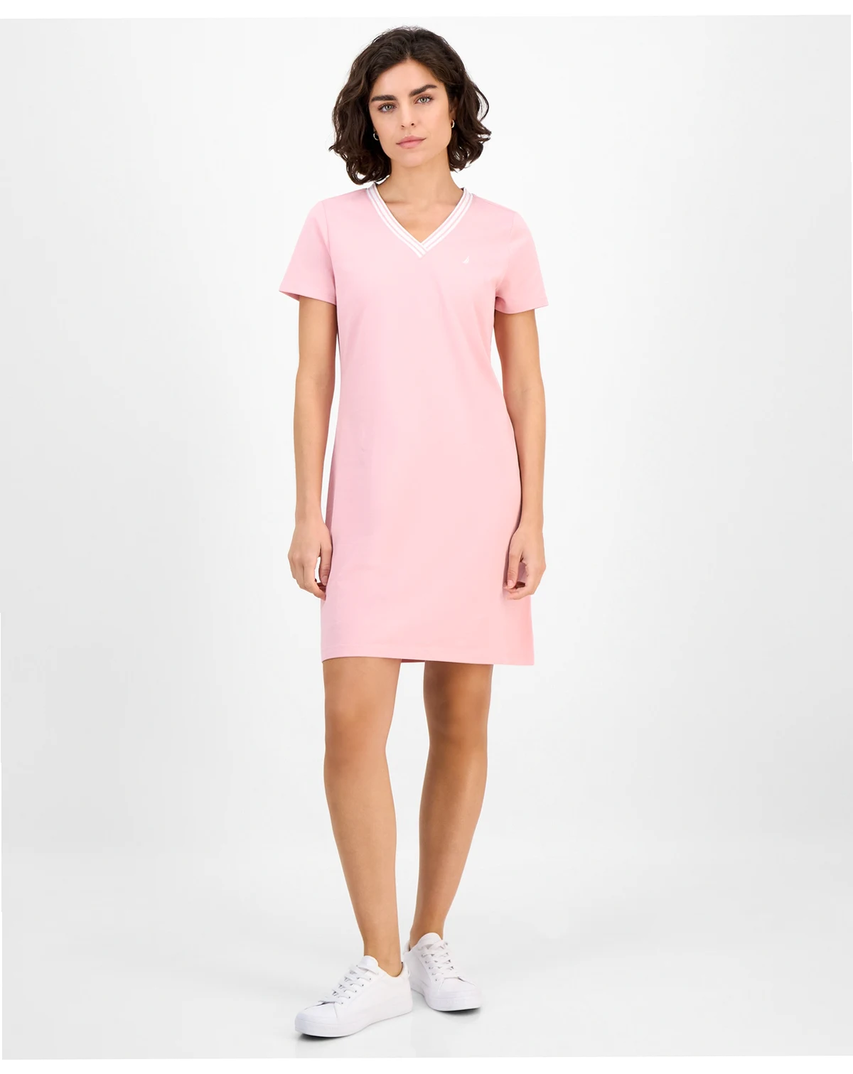 Nautica Women's V-Neck T-Shirt Dress