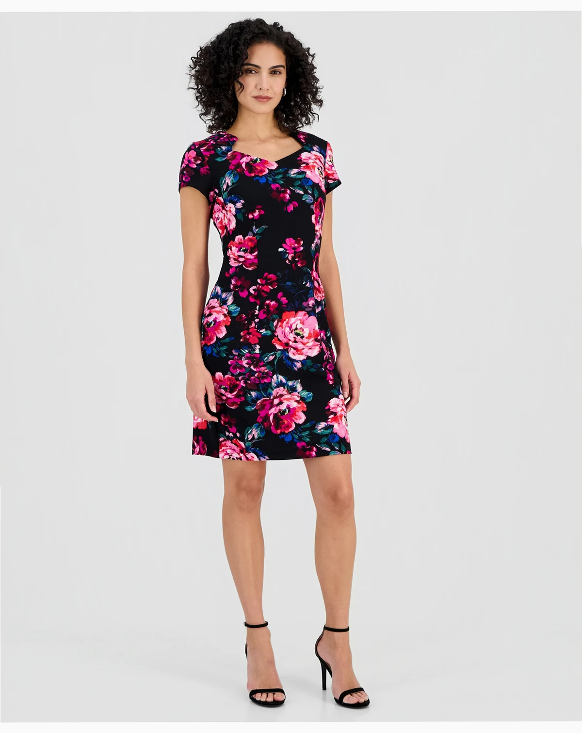 Women's Split-Neck Sheath Dress