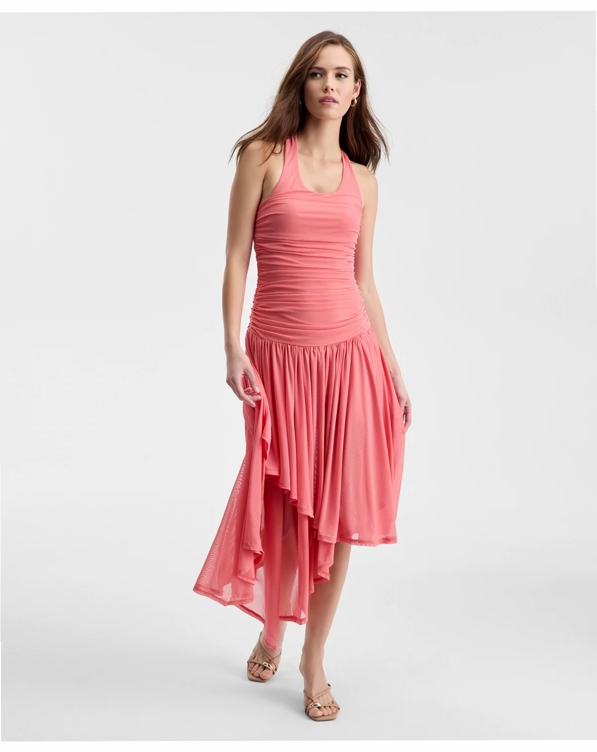 Women's Ruched Halter-Neck Dress, Macy's Exclusive