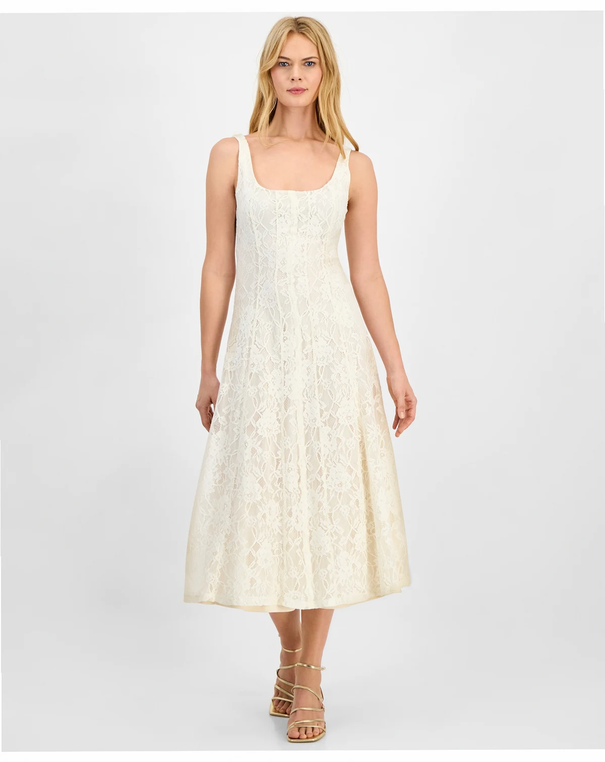 Juniors' Lace Midi Dress