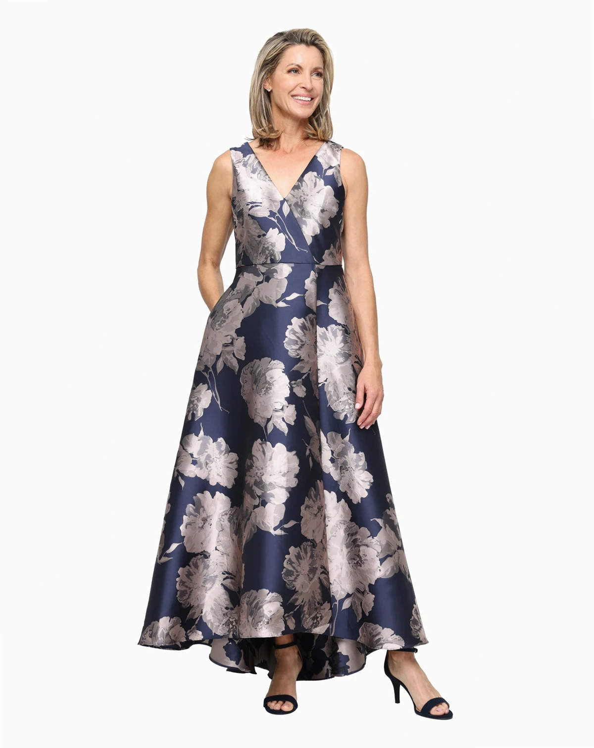 Petite V-Neck Ball Gown