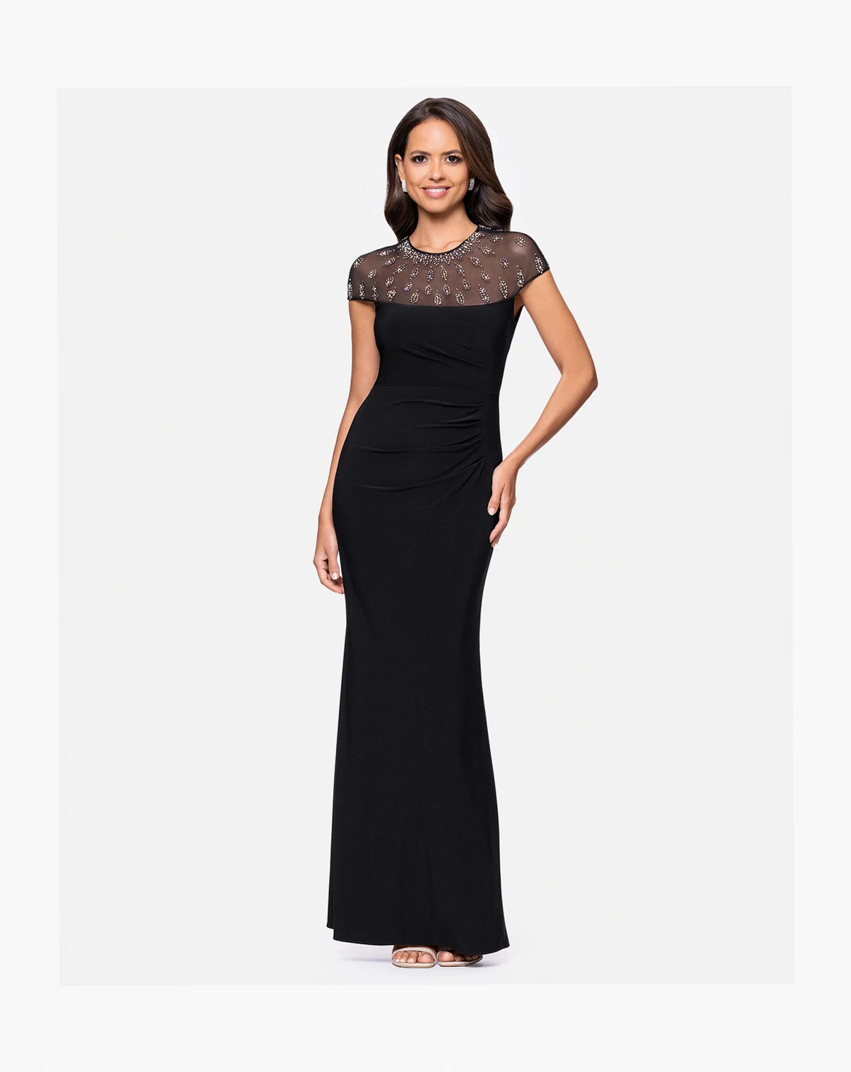 Petite Beaded Crewneck Dress