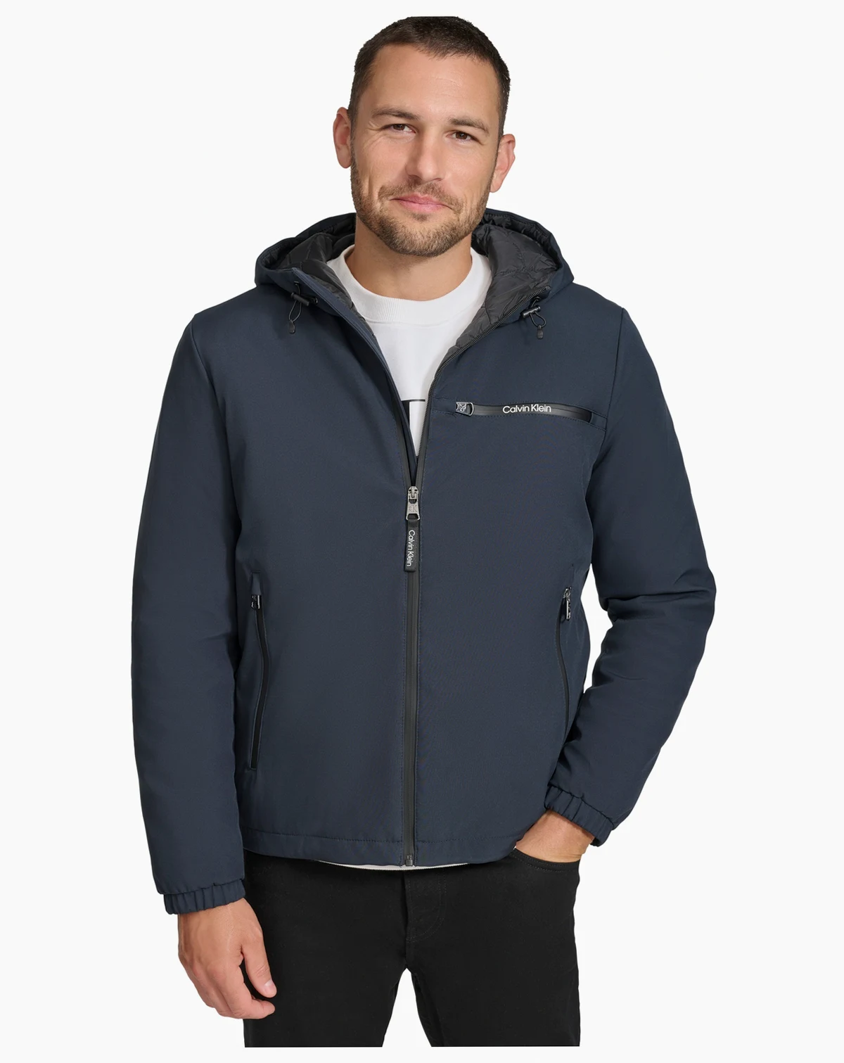 Men's Infinite Stretch Water-Resistant Hooded Jacket