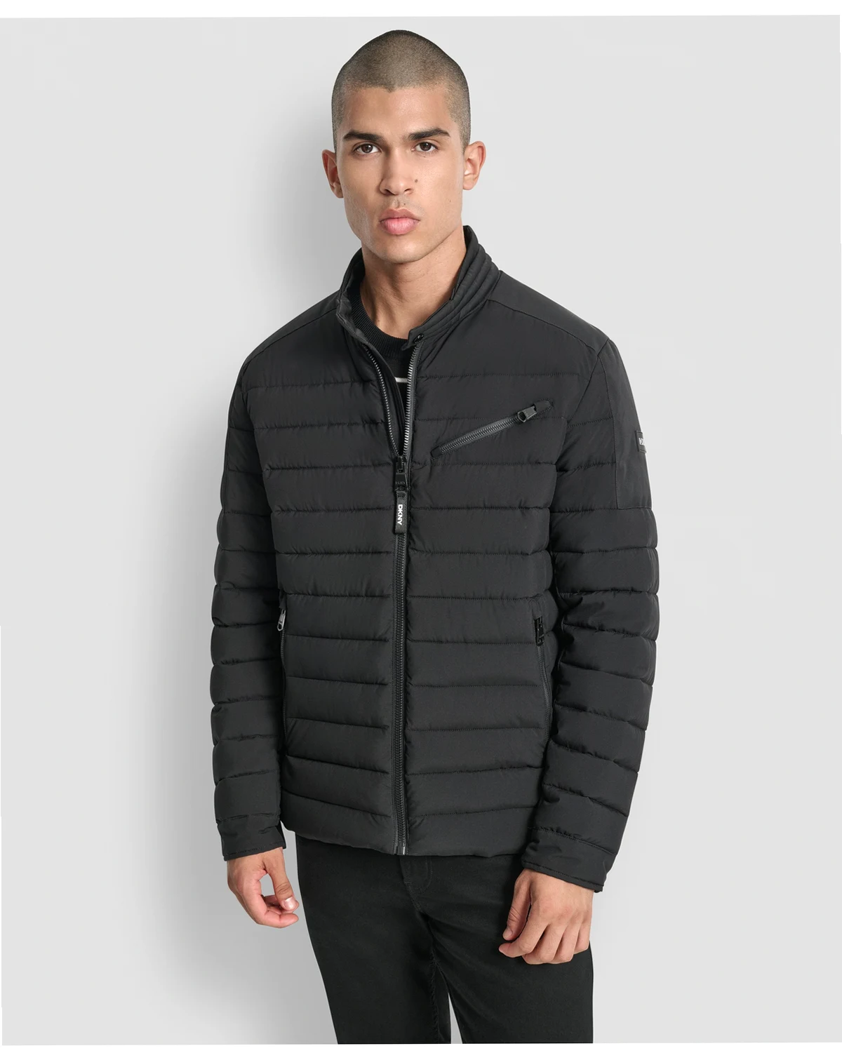 Men's Moto Quilted Puffer Jacket
