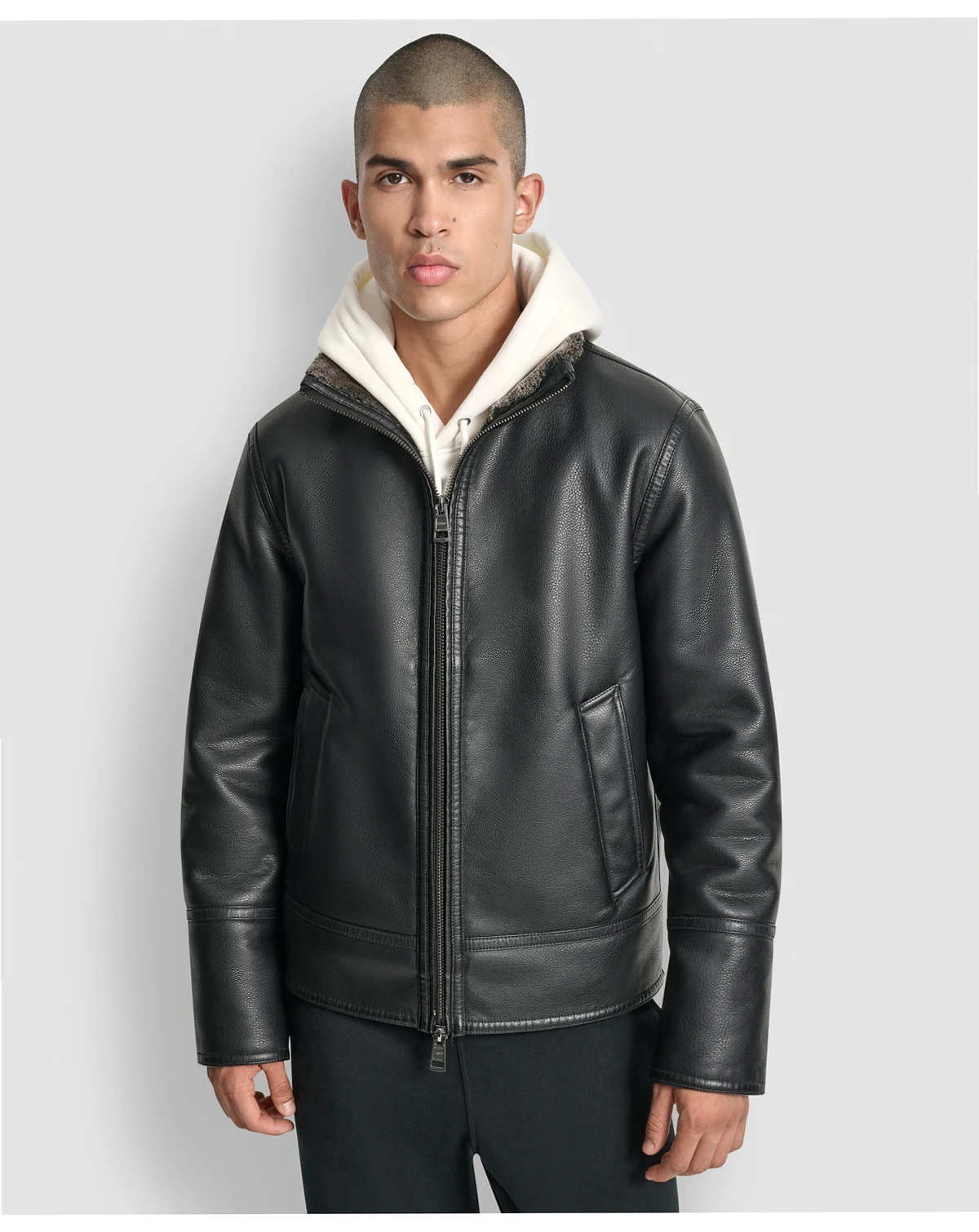 Men's Faux Pebble Shearling Jacket