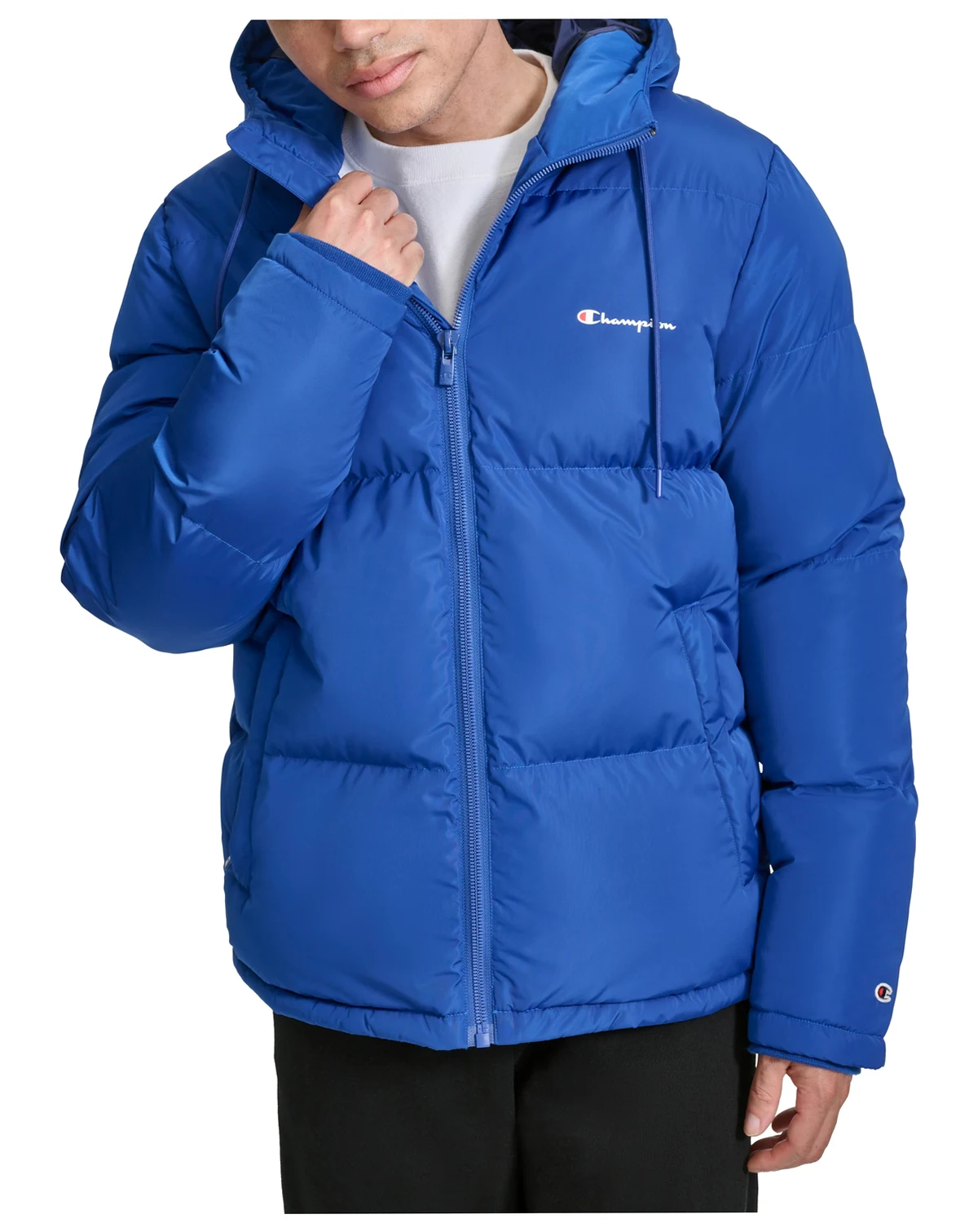 Men's Quilted Full-Zip Hooded Puffer Jacket